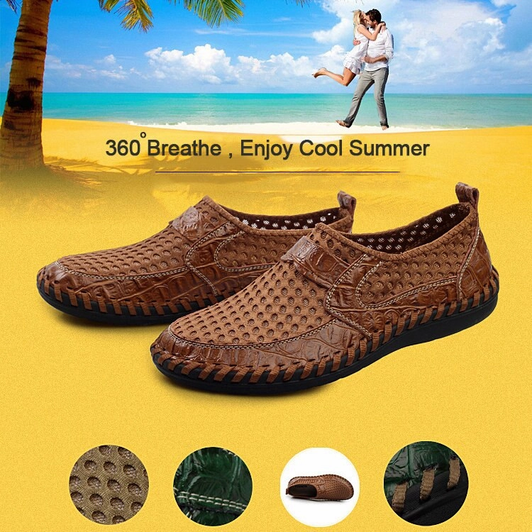 Dress With Loafers 2019 Men shoes breathable genuine leather casual shoes men brand soft