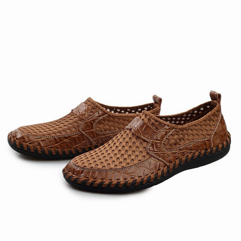 Loafers St Louis 2019 Men shoes breathable genuine leather casual shoes men brand soft