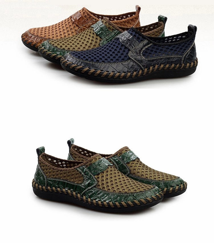 Natazzi Loafers 2019 Men shoes breathable genuine leather casual shoes men brand soft