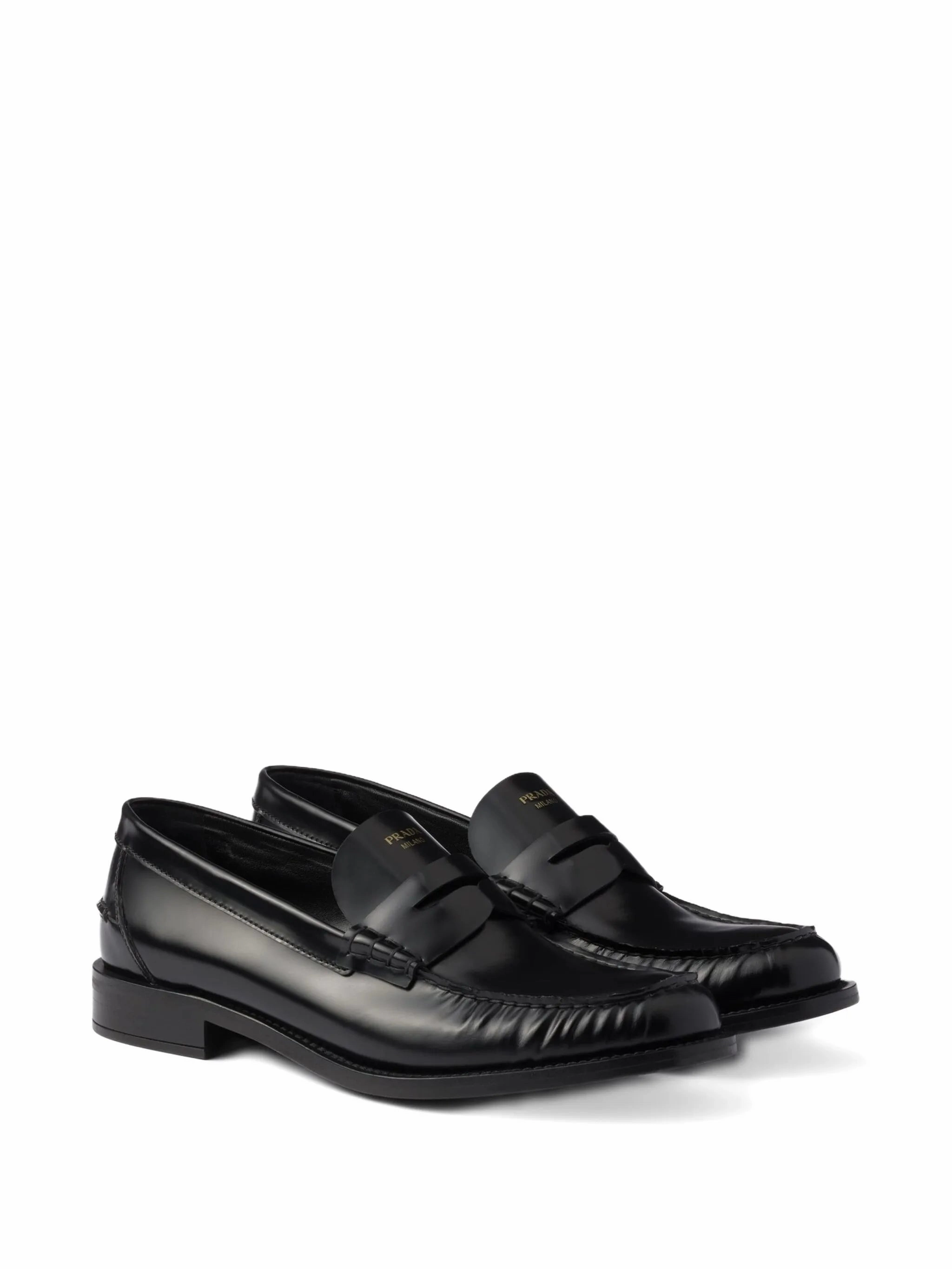 Loafers With Open Back 20mm brushed-leather band loafers