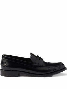 20mm brushed-leather band loafers Leather Italian Loafers