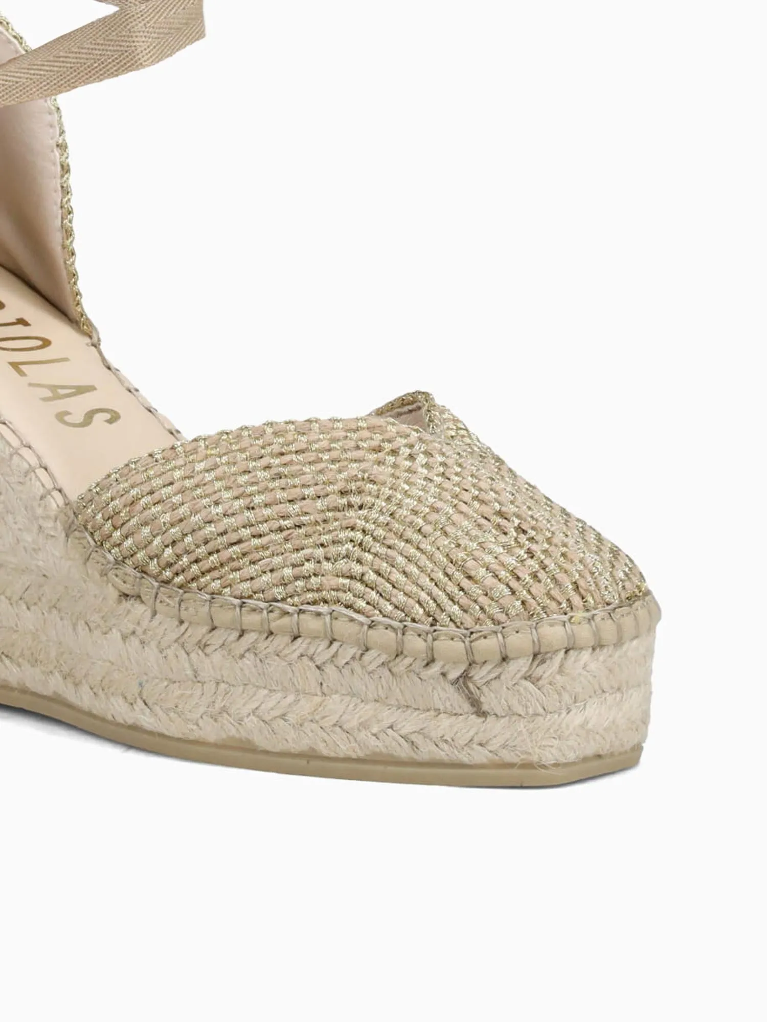 Vince Camuto Espadrilles Wedge 260026 Oro Lurex