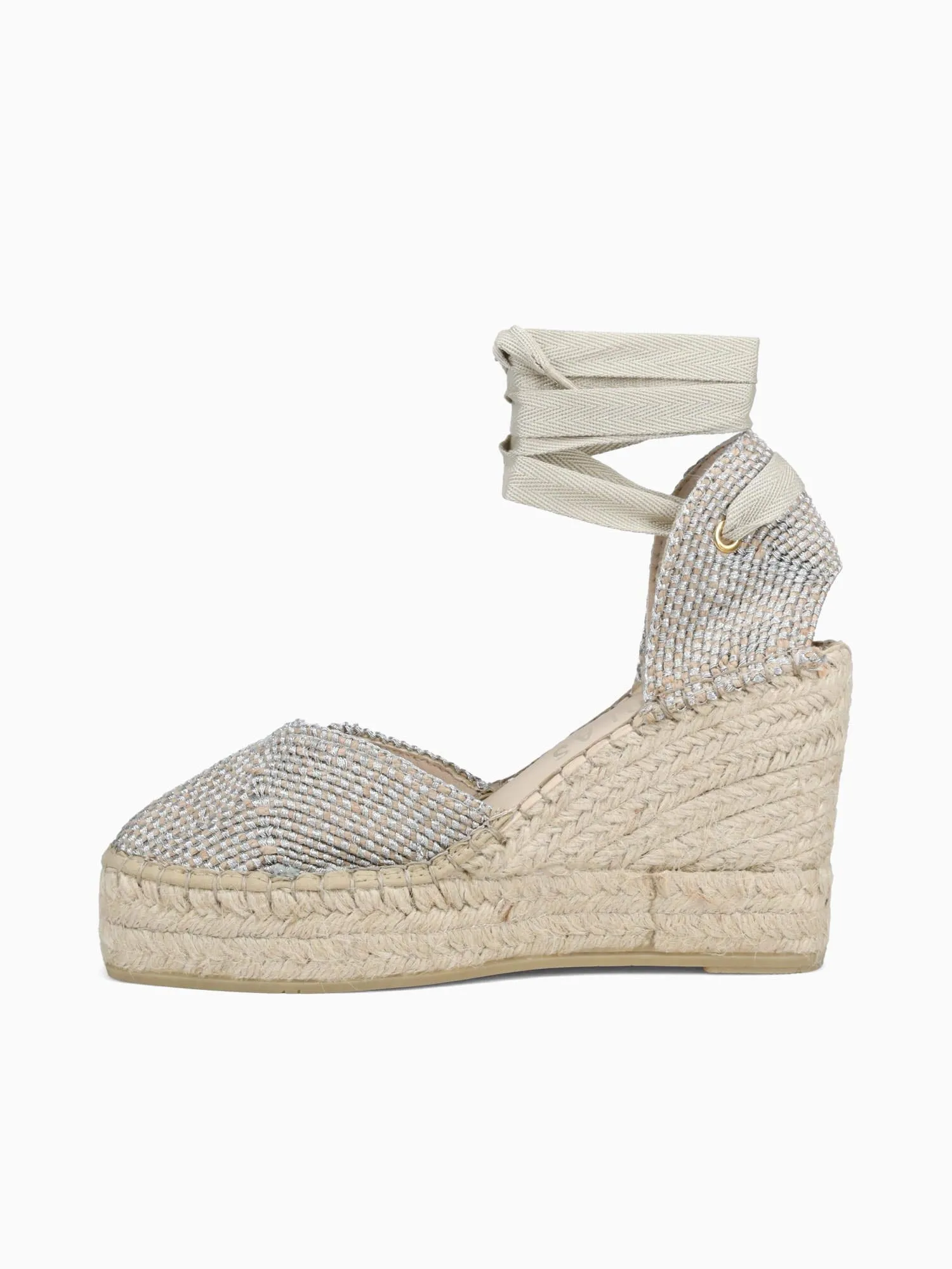 Journee Espadrilles 260026 Plata Lurex
