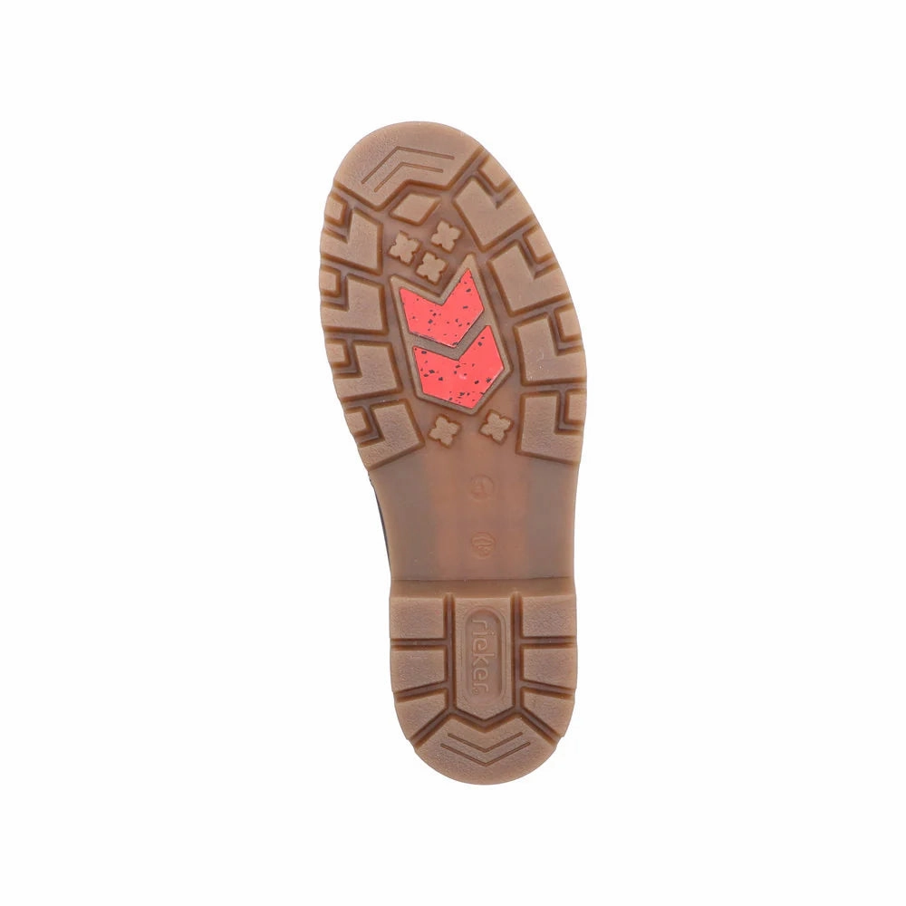 39871-25 Dark Brown Double Side Zip RTex Fur High Heel Ankle Boots