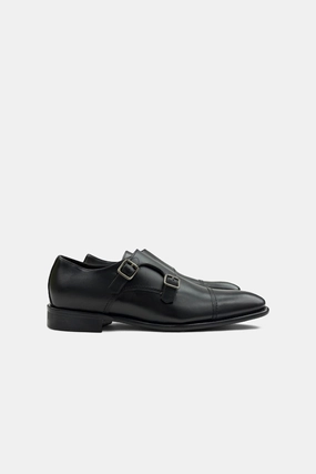 Plain Toe Oxford 6582 Double Monk Strap Shoes