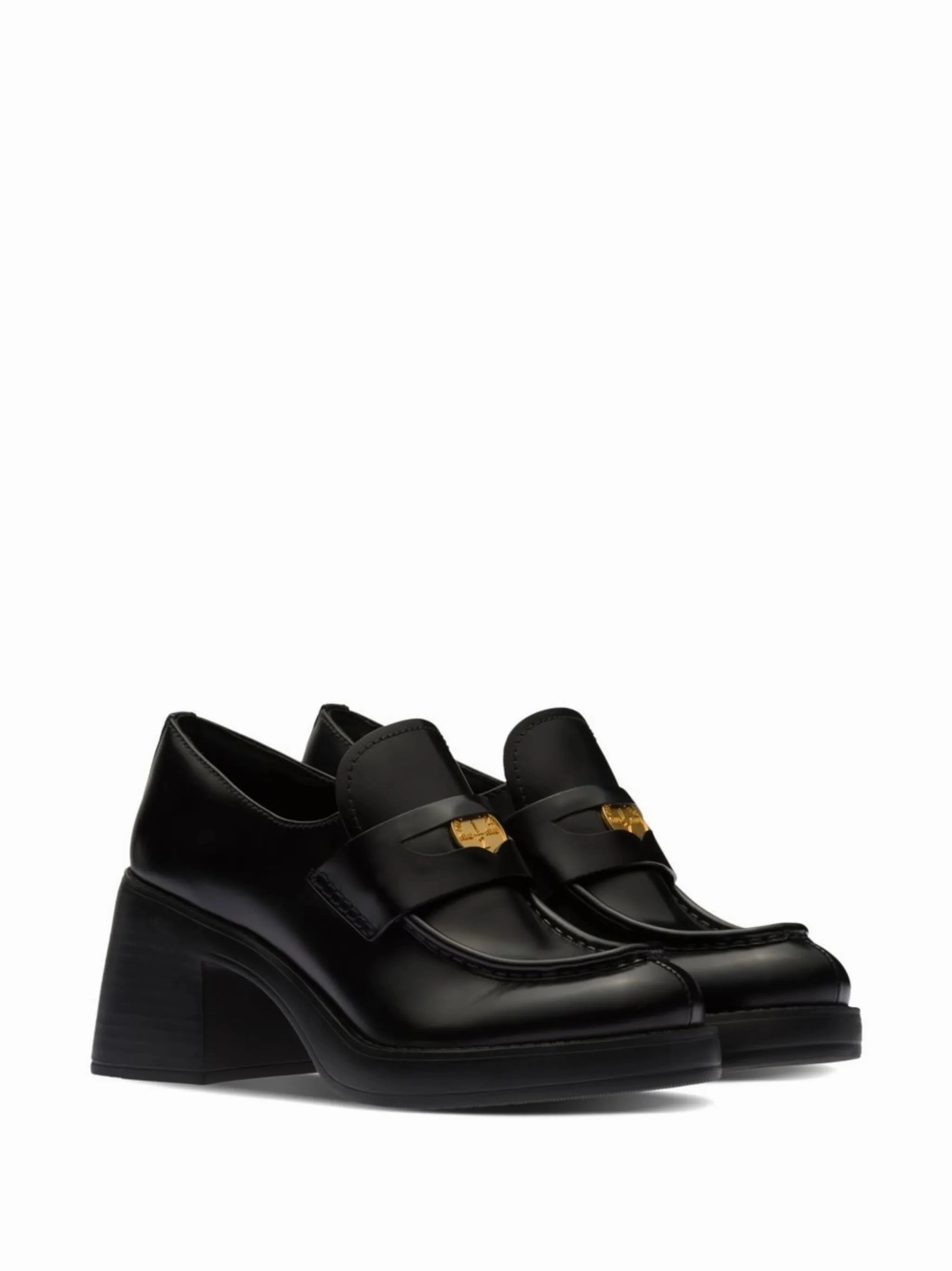 & Other Stories Loafers 75mm heel leather penny loafers