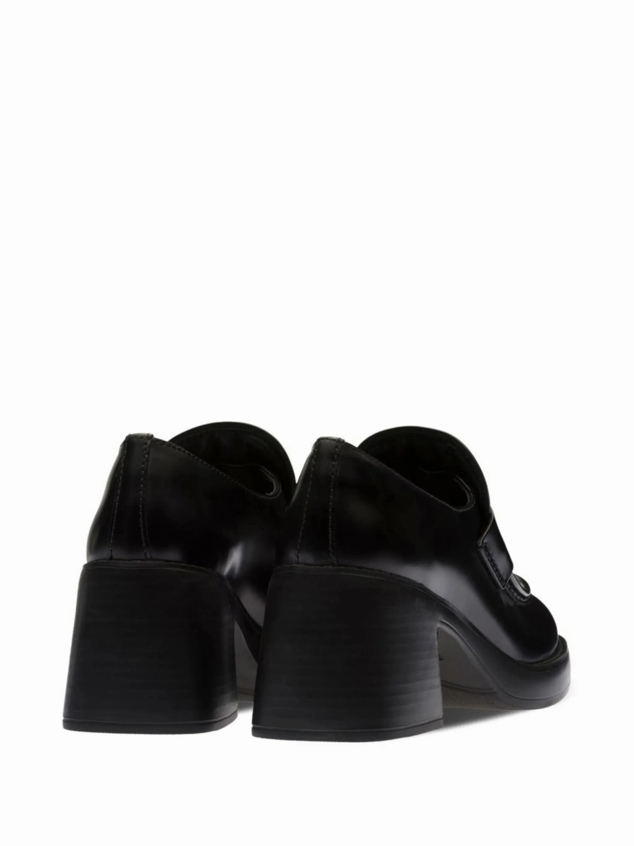 Horse Bit Loafers Market 75mm heel leather penny loafers