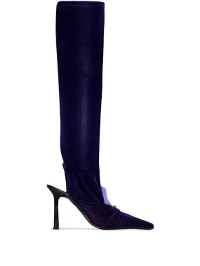 Wear Socks With Ankle Boots 95mm pointed toe knee-high boots