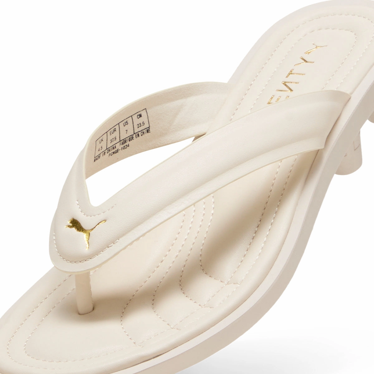   FENTY Cat Cleat Slides 'Alpine Snow PUMA Gold' Horse Slippers