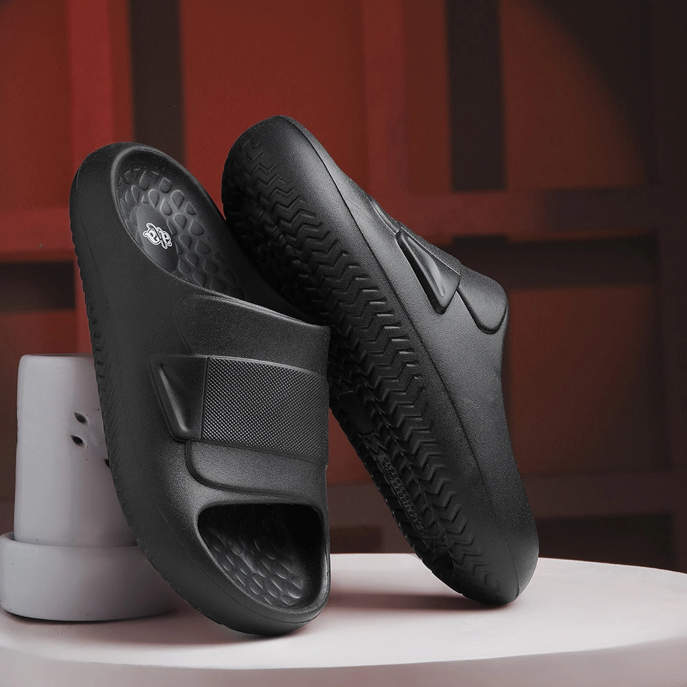 A-HA Black Casual Slides For Men DREAMWALKM By Liberty Critter Slippers