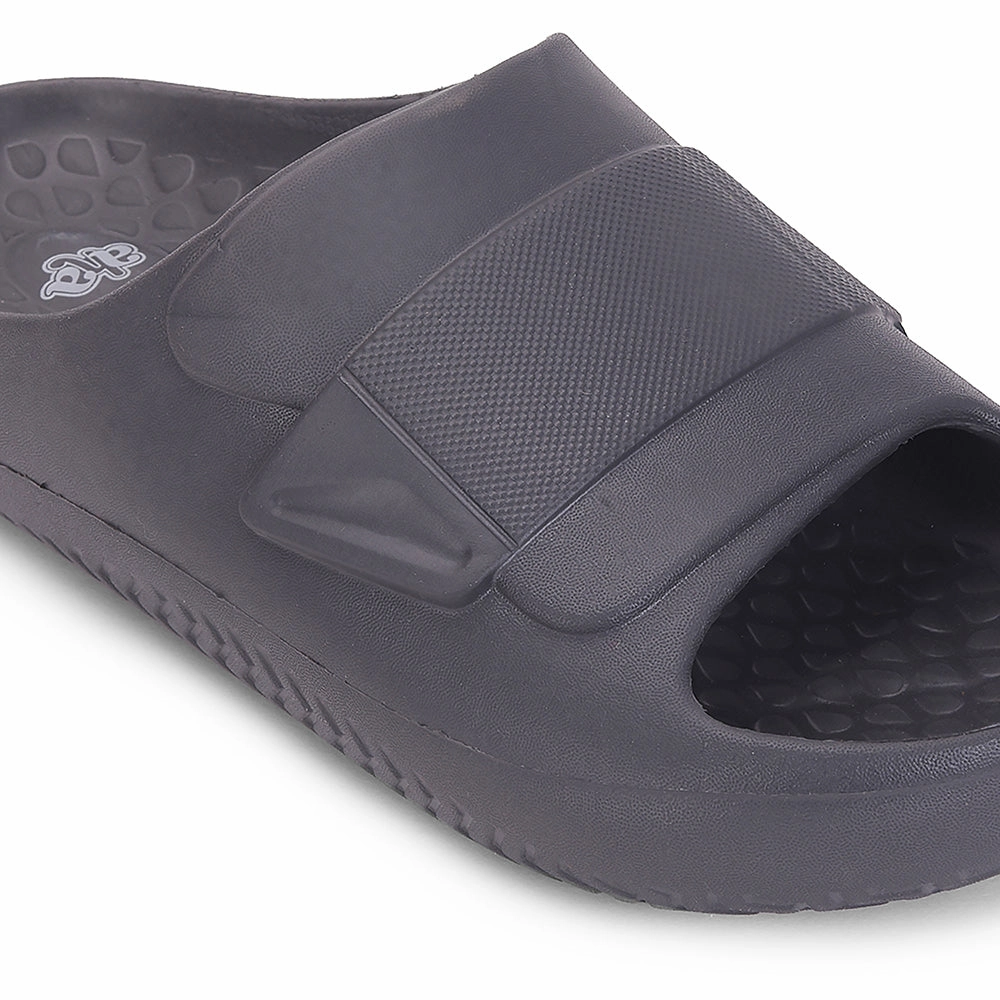 A-HA Dark Grey Casual Slides For Men DREAMWALKM By Liberty Slippers Wooden