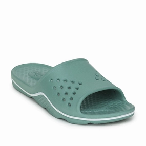 A-Ha (Green) Slides For Men RAMP By Liberty Draw Slippers