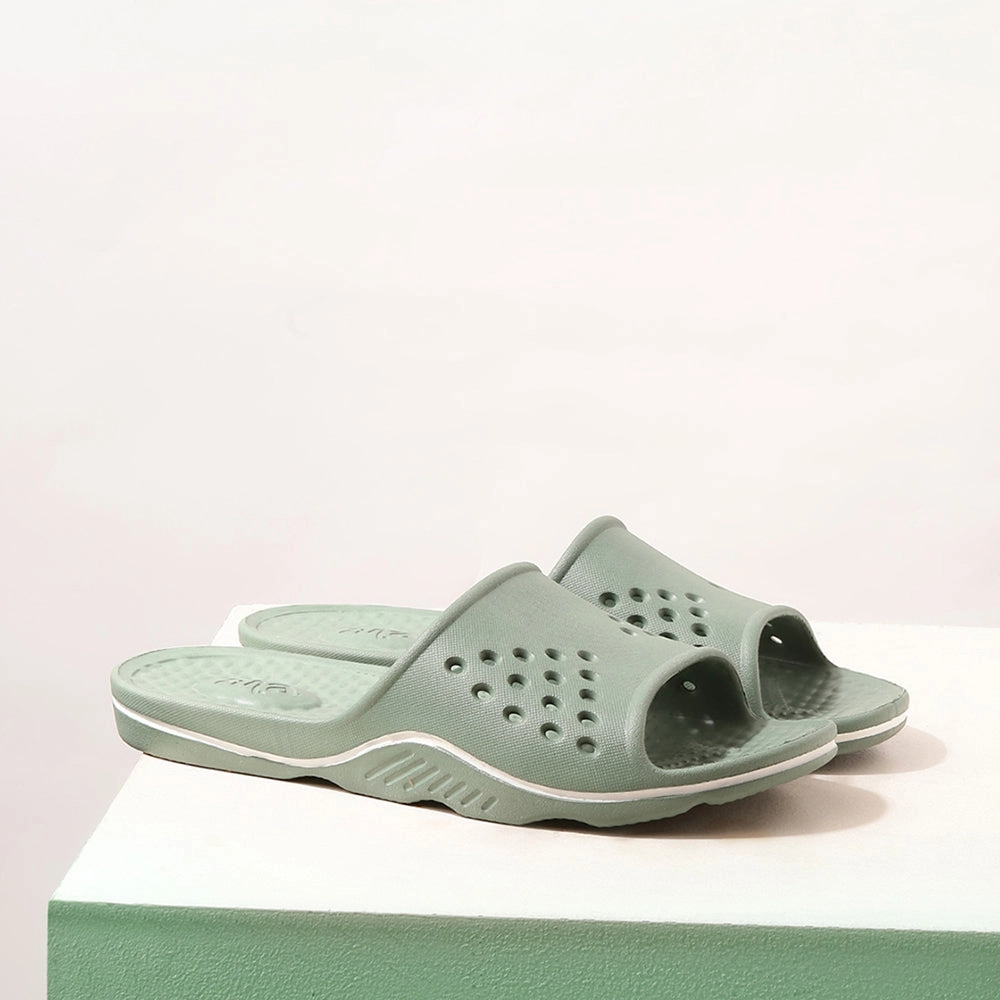 A-Ha (Green) Slides For Men RAMP By Liberty Whisper Slippers