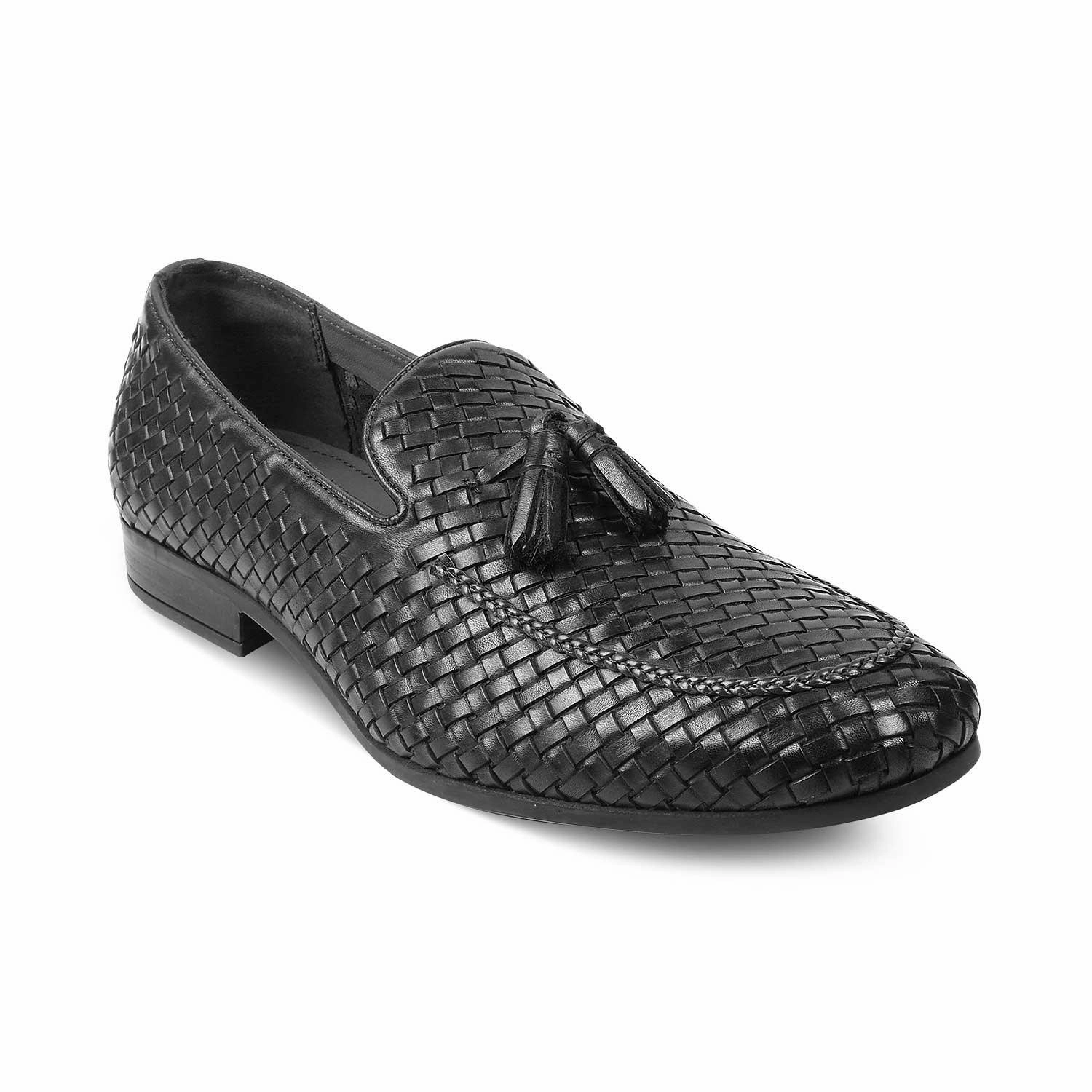 Loafers Sale The Wove New Black Men's Leather Tassel Loafers Tresmode
