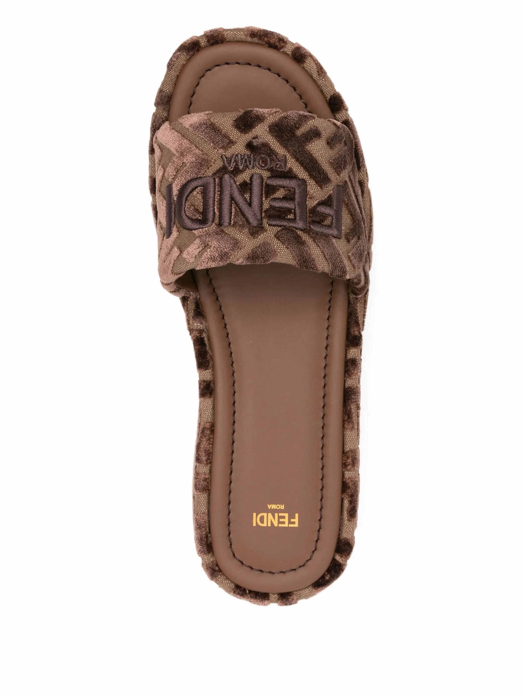 FF logo platform slides Glitter Slides Shoes