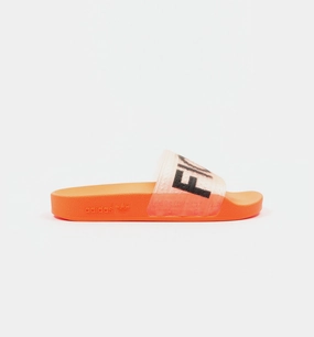 Slippers Orthofeet adidas X Fiorucci Adilette Womens Slides - Solar Orange/Solar Gold/Black/Red