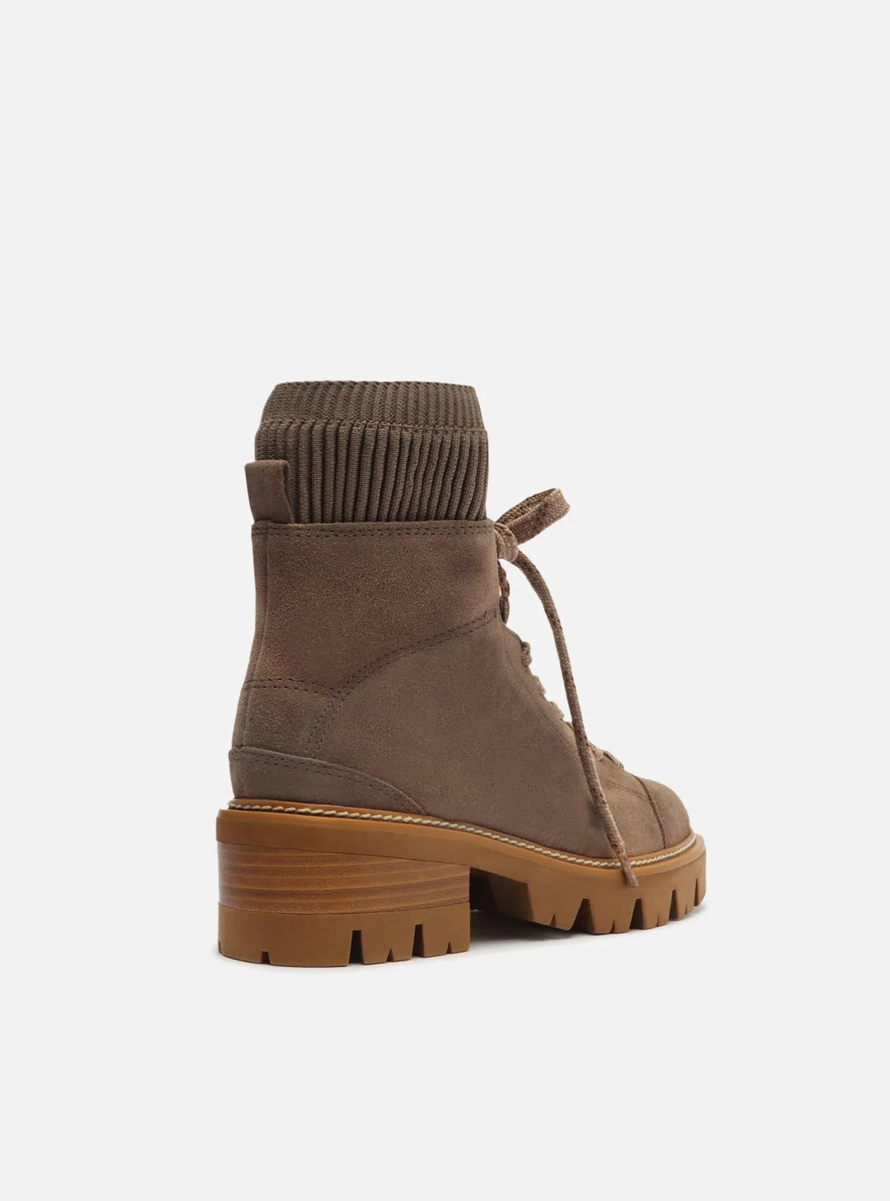 Madelyn Leather Tractor Boot Combat Boots With Skulls