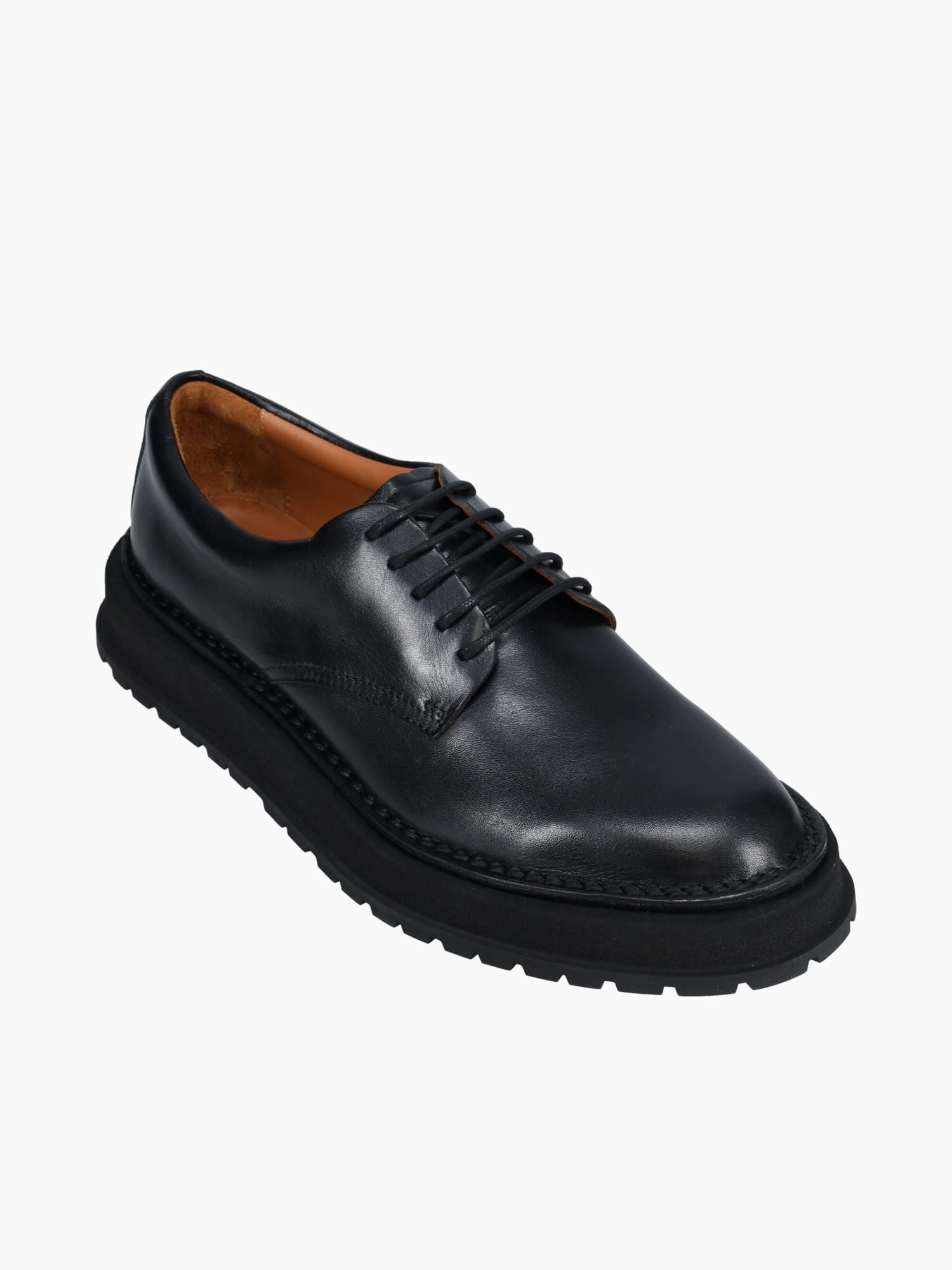 Patricia Nash Anna Block Heel Oxfords Aedi Derby Nero Pelle