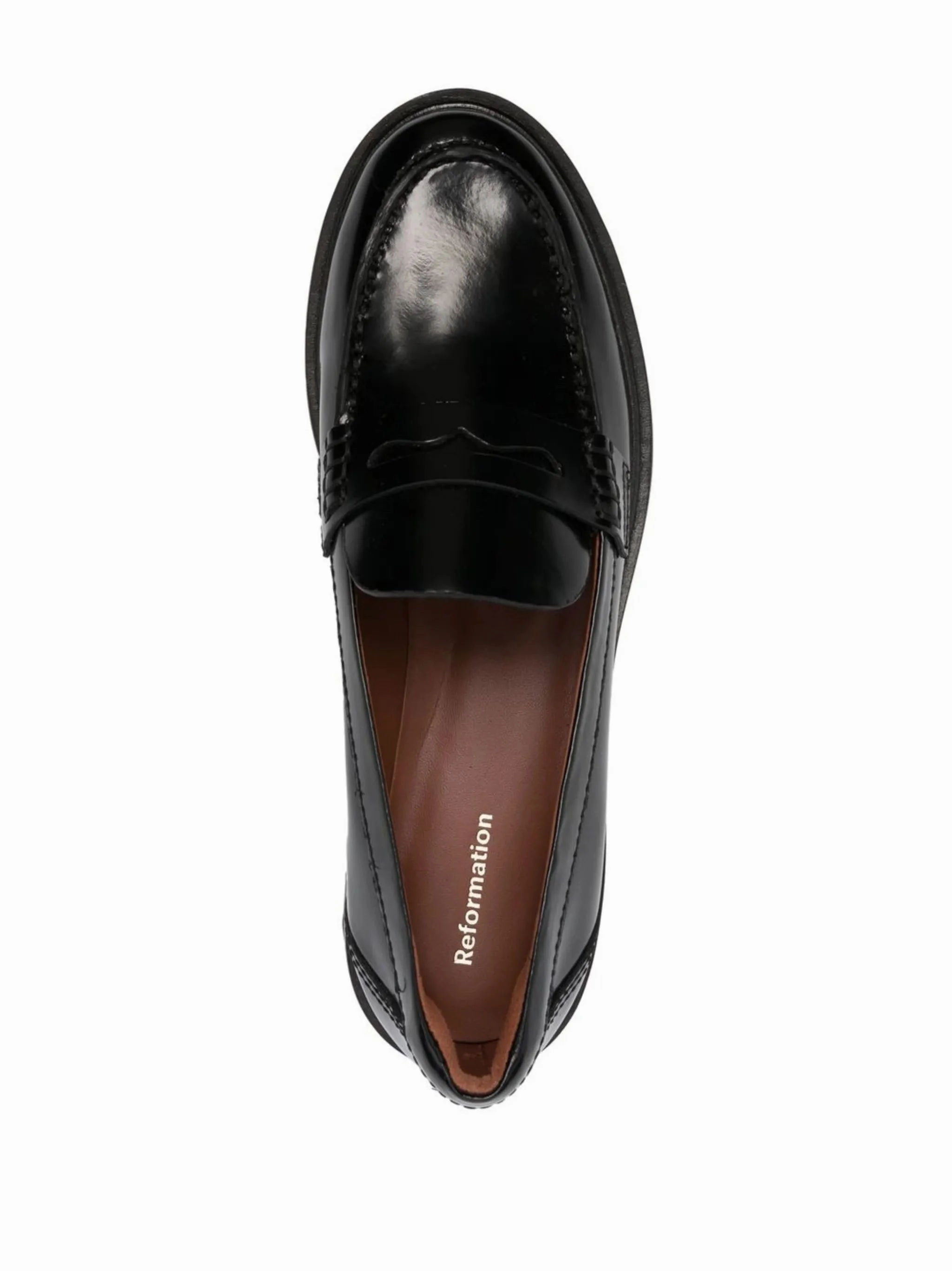 White Loafers Leather Agathea chunky loafers