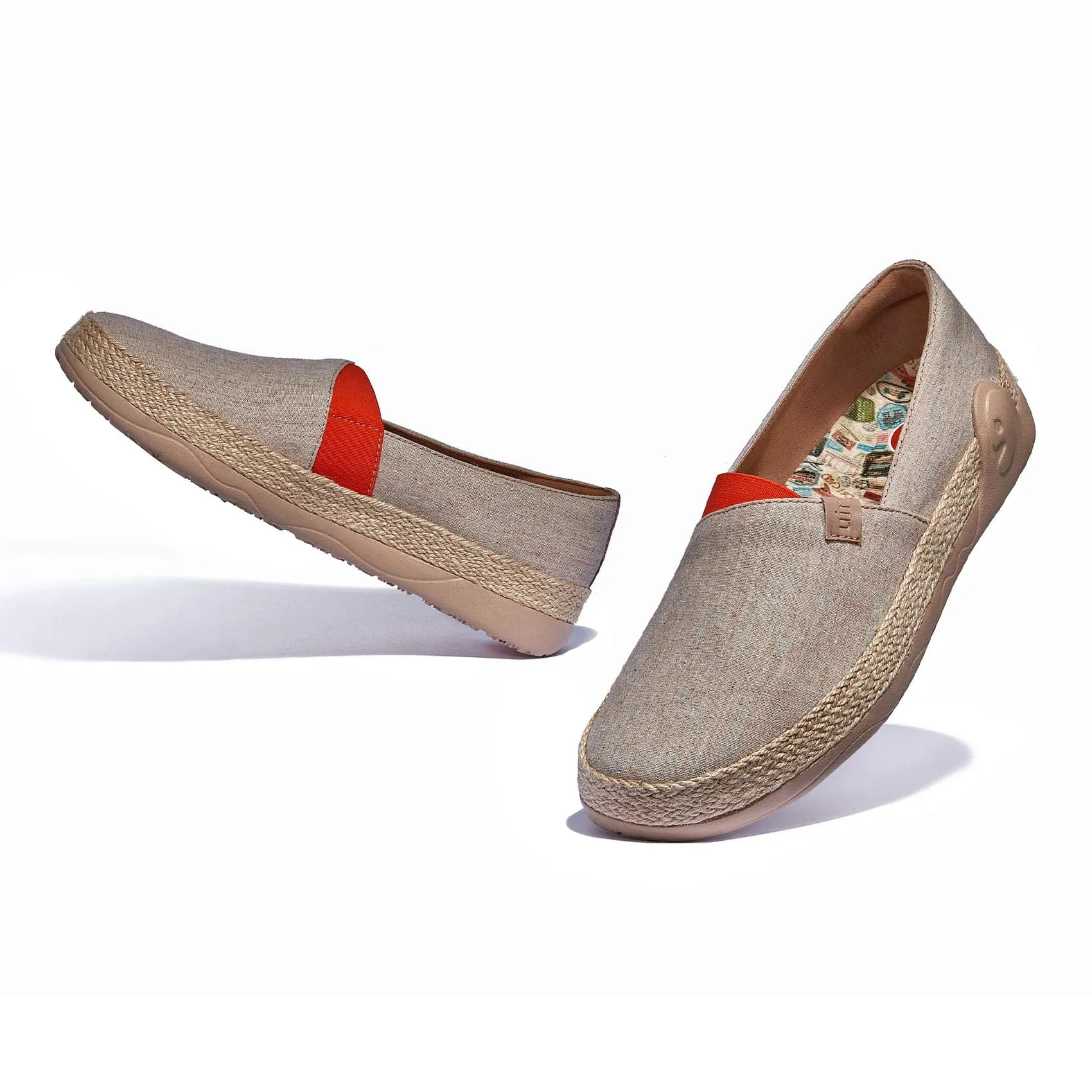 Espadrilles Blancas Light Khaki Marbella I Women
