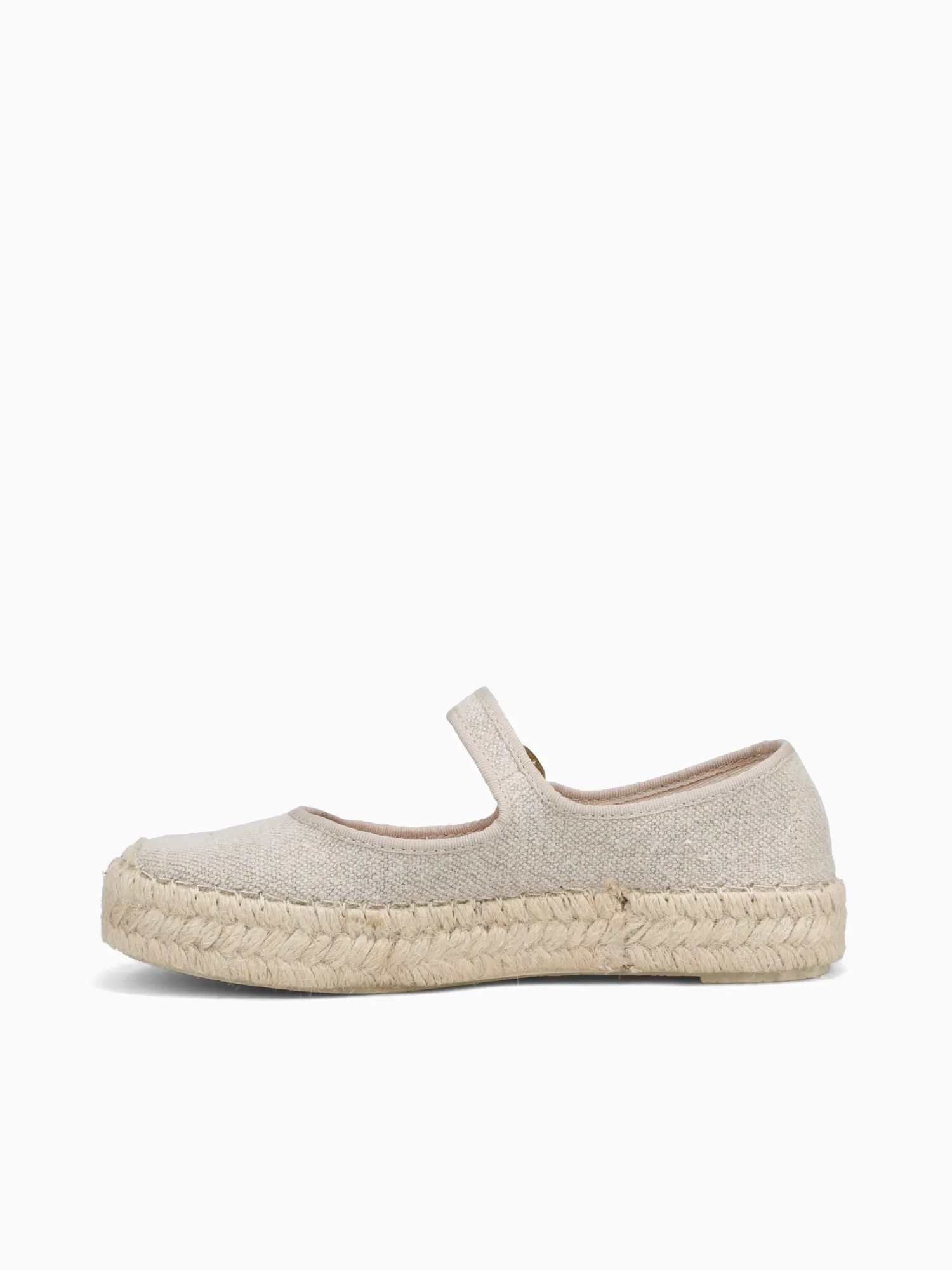 Espadrilles Mules Flat Alicia Natural Lino Viejo