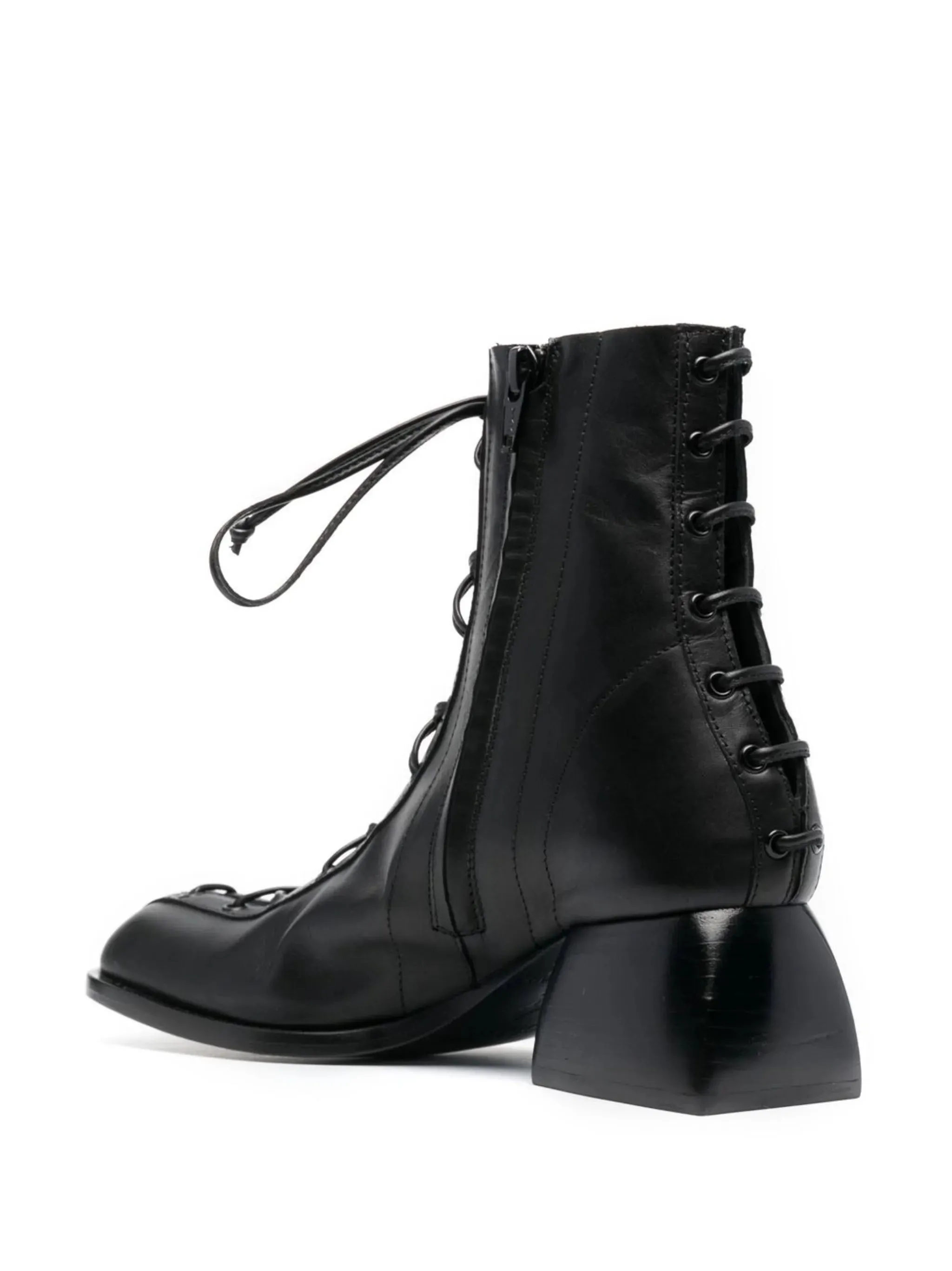 ankle lace-up fastening 55mm boots Slouch Wedge Ankle Boots