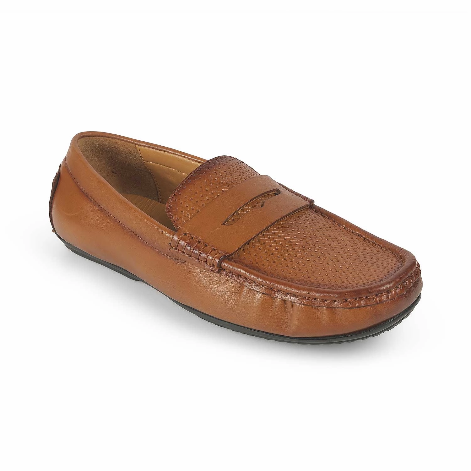 Comfortable Loafers For Walking Tresmode Ric Tan Men's Leather Penny Loafers