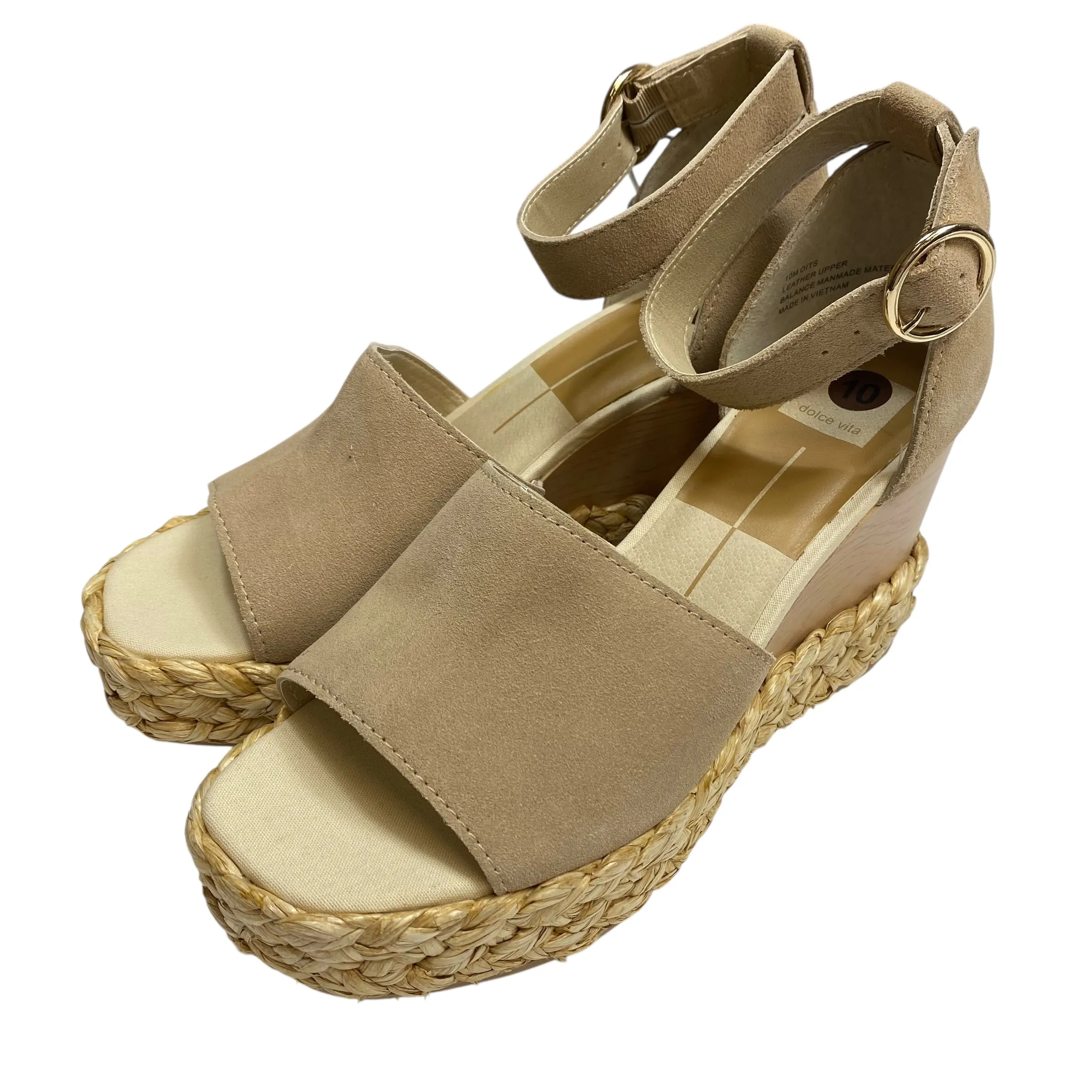Shoes Heels Wedge By Dolce Vita In Tan, Size:10 Asian In Heels