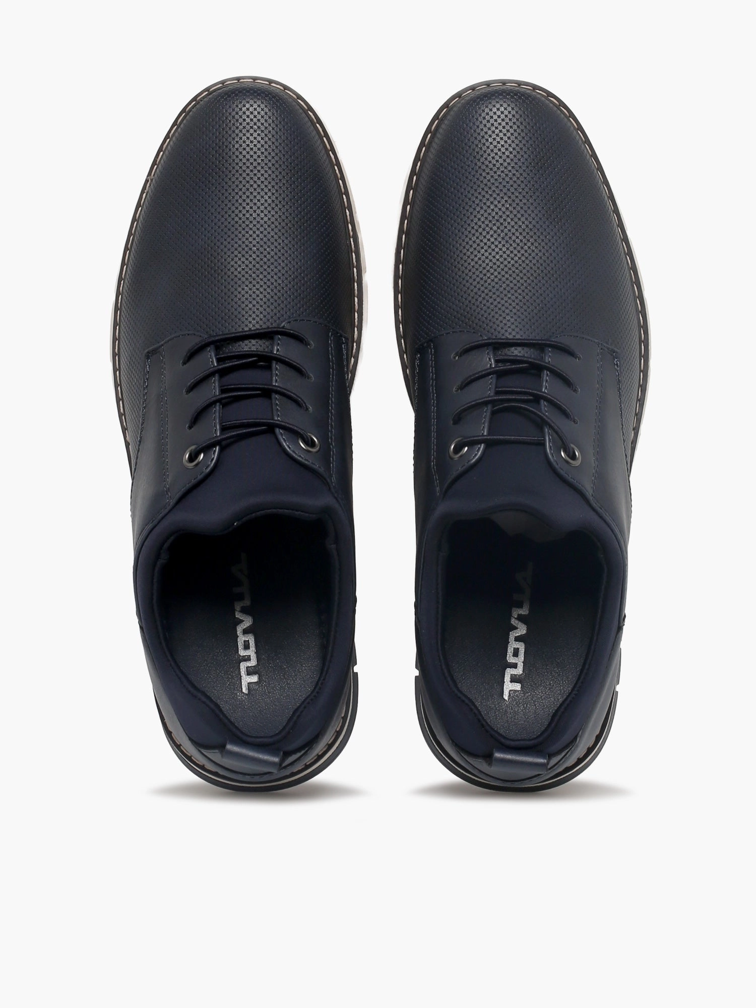 Bucks Vs Oxfords Rodrick Navy Tan nubuck