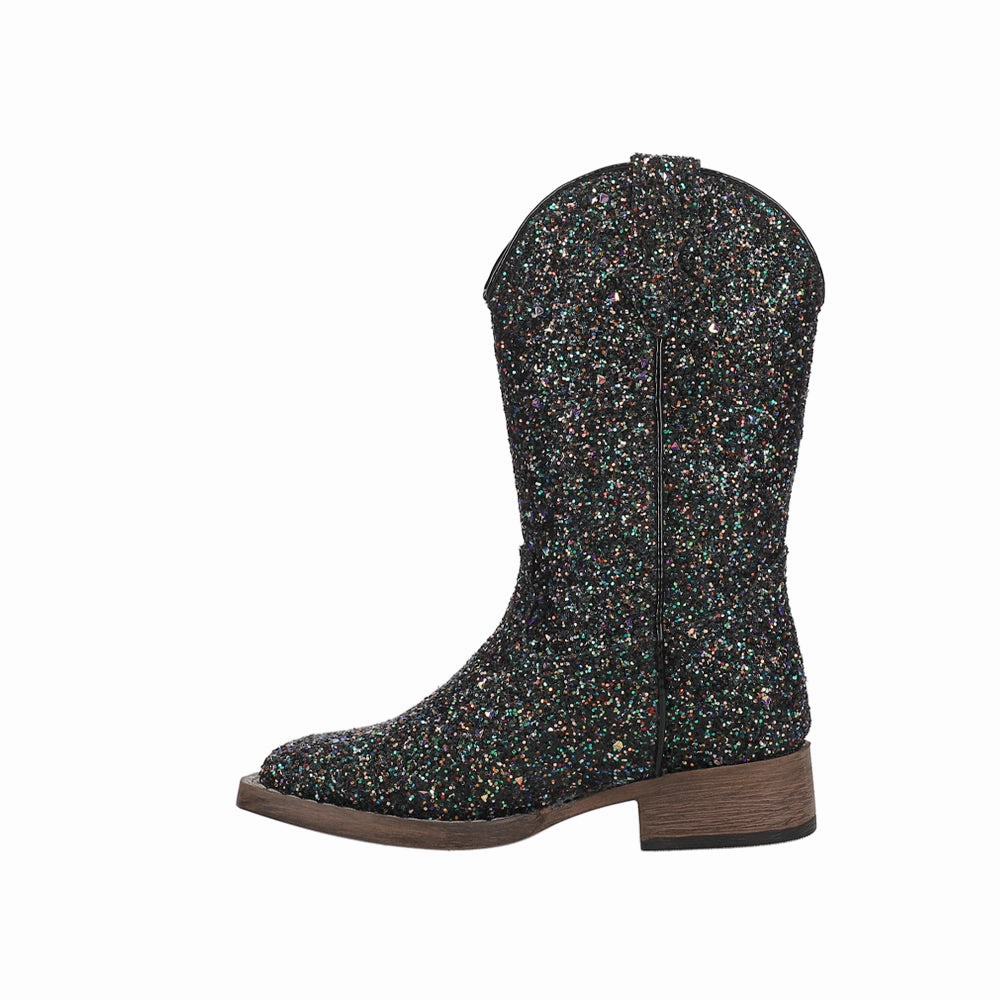 Shoes Boots Glitter Galore Square Toe Cowboy Boots (Little Kid-Big Kid)