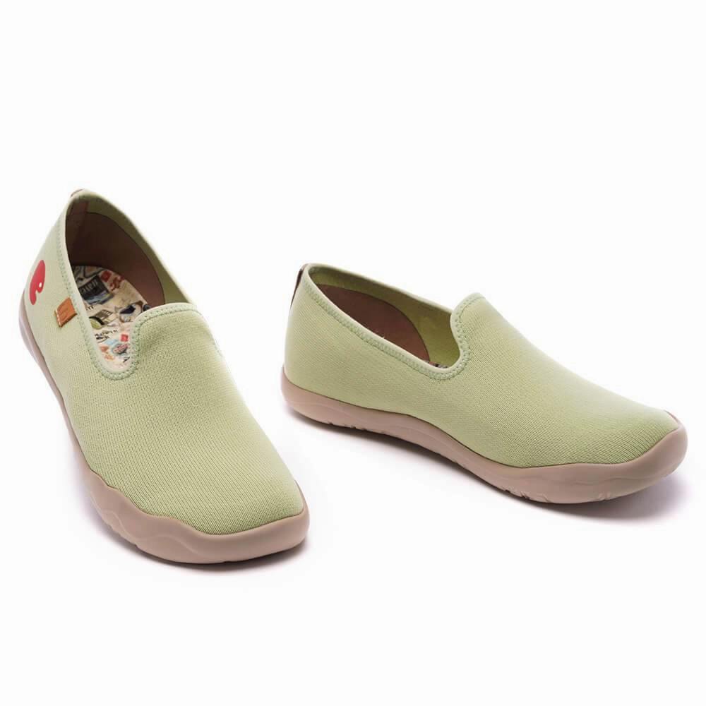 Loafers Pointed Barcelona Knitted Light Green