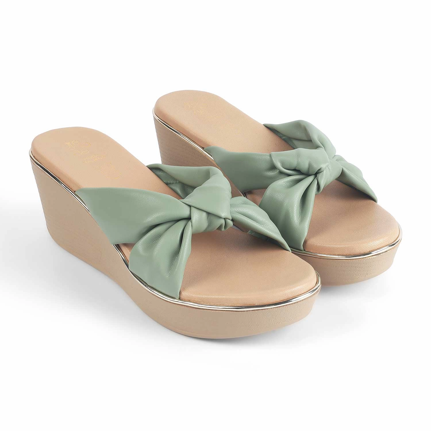 Tresmode Sof Green Women's Dress Wedge Heel Sandals Dockers Sandals