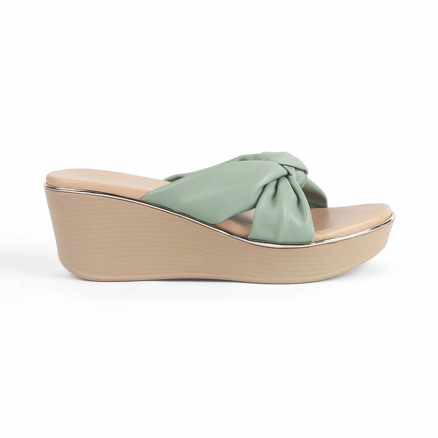 Tresmode Sof Green Women's Dress Wedge Heel Sandals Sandals By Soda