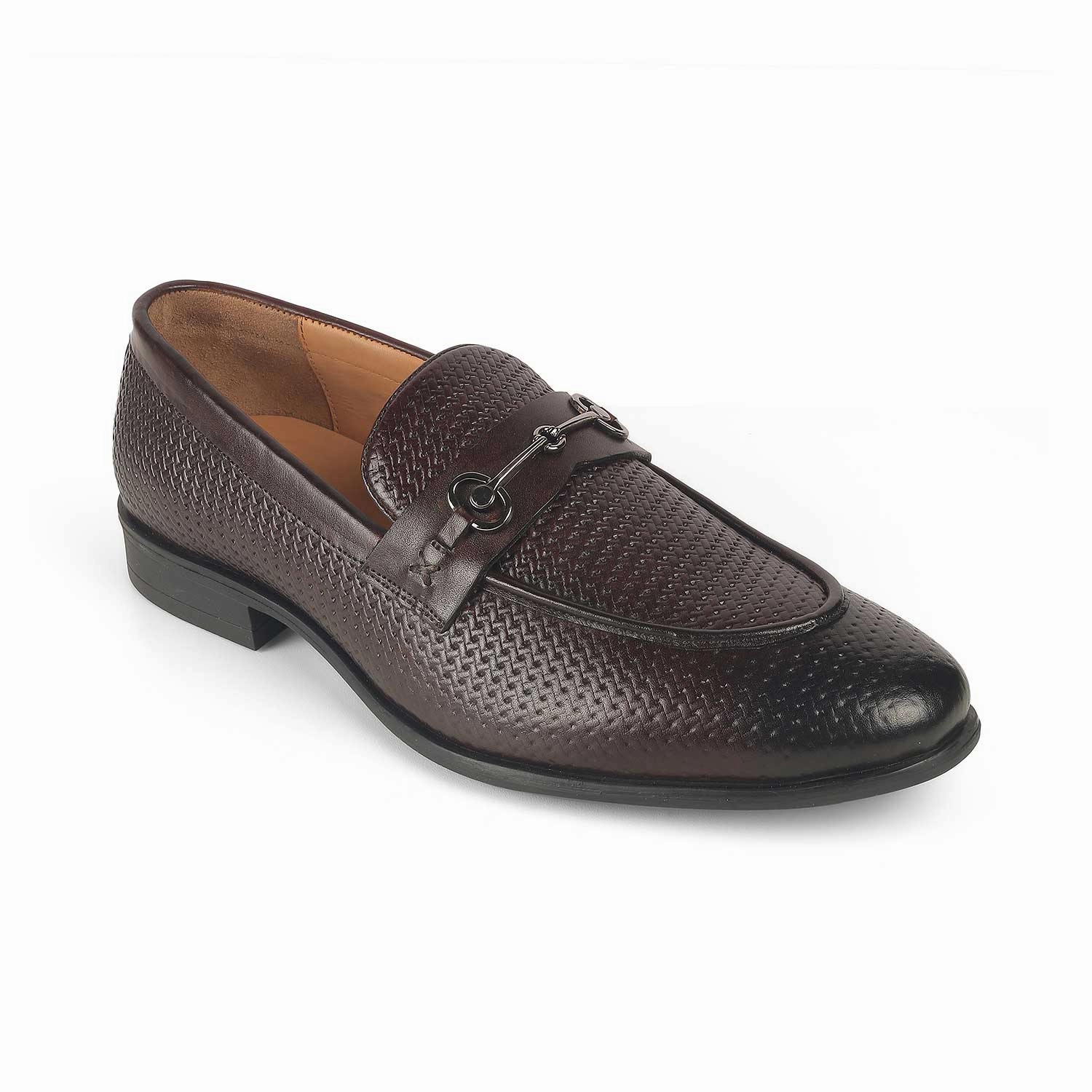 Chloe Loafers Tresmode Fetch Brown Men's Textured Leather Loafers