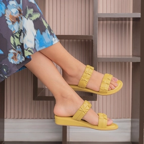 Tresmode Belo Green Women's Casual Small Wedge Sandals Scott Hawaii Sandals