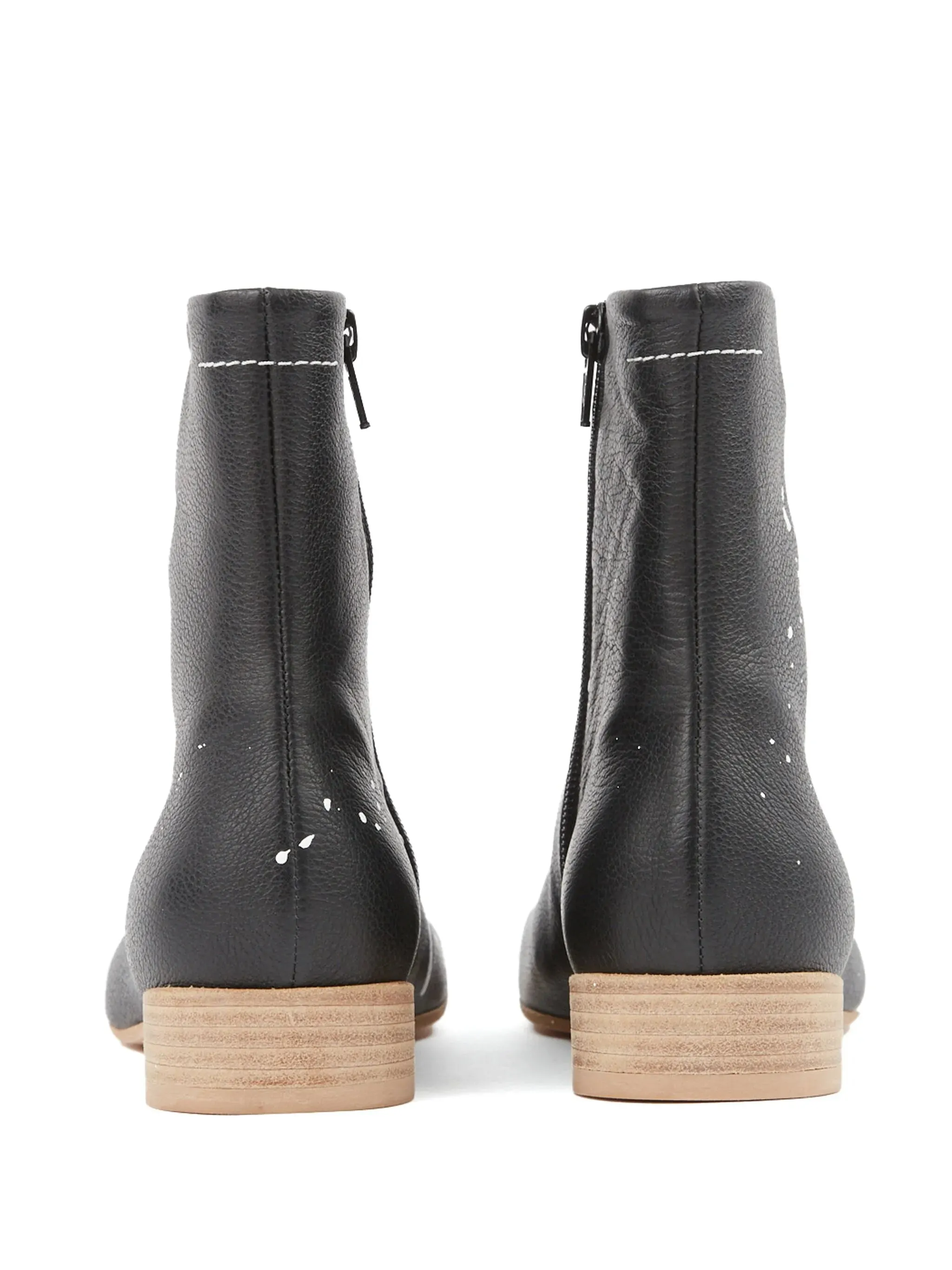 Low Heel Pointed Toe Ankle Boots Anatomic leather ankle boots