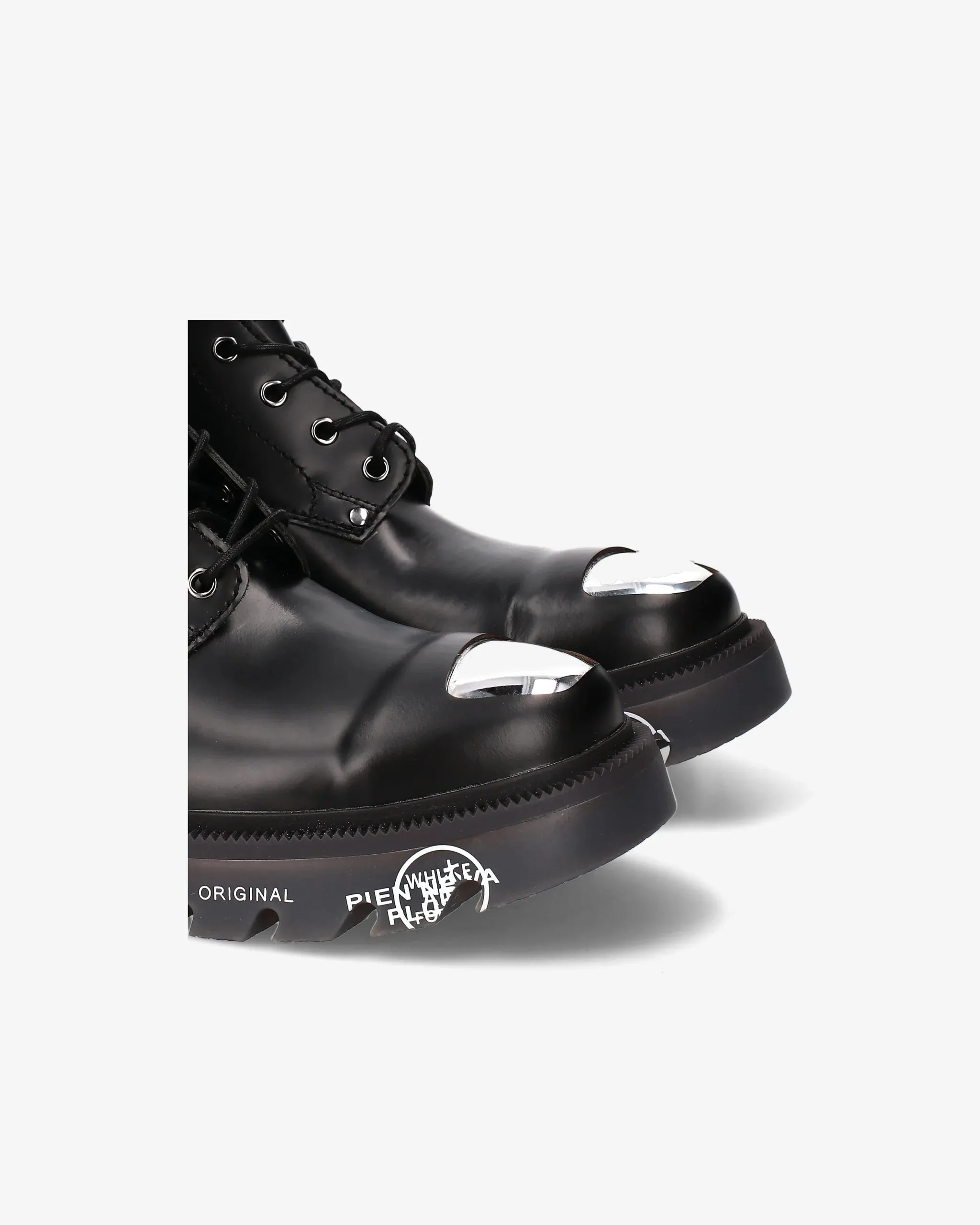 Calfskin Combat Boot With Matching Studs 50mm Ankle Boots Brixton 461