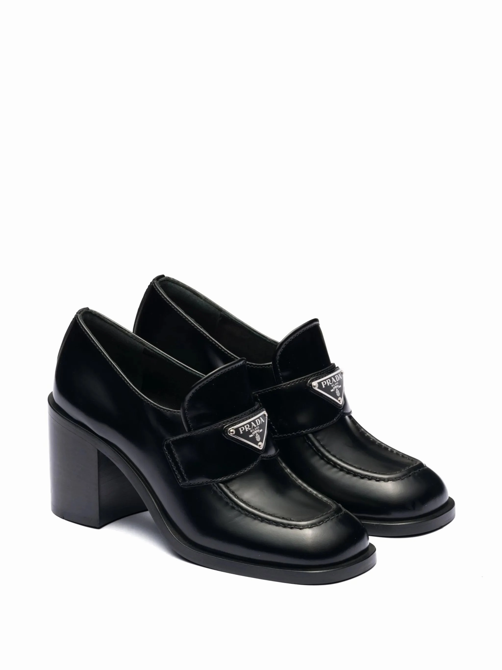 Loafers Glory Nc block-heel brushed-leather loafers