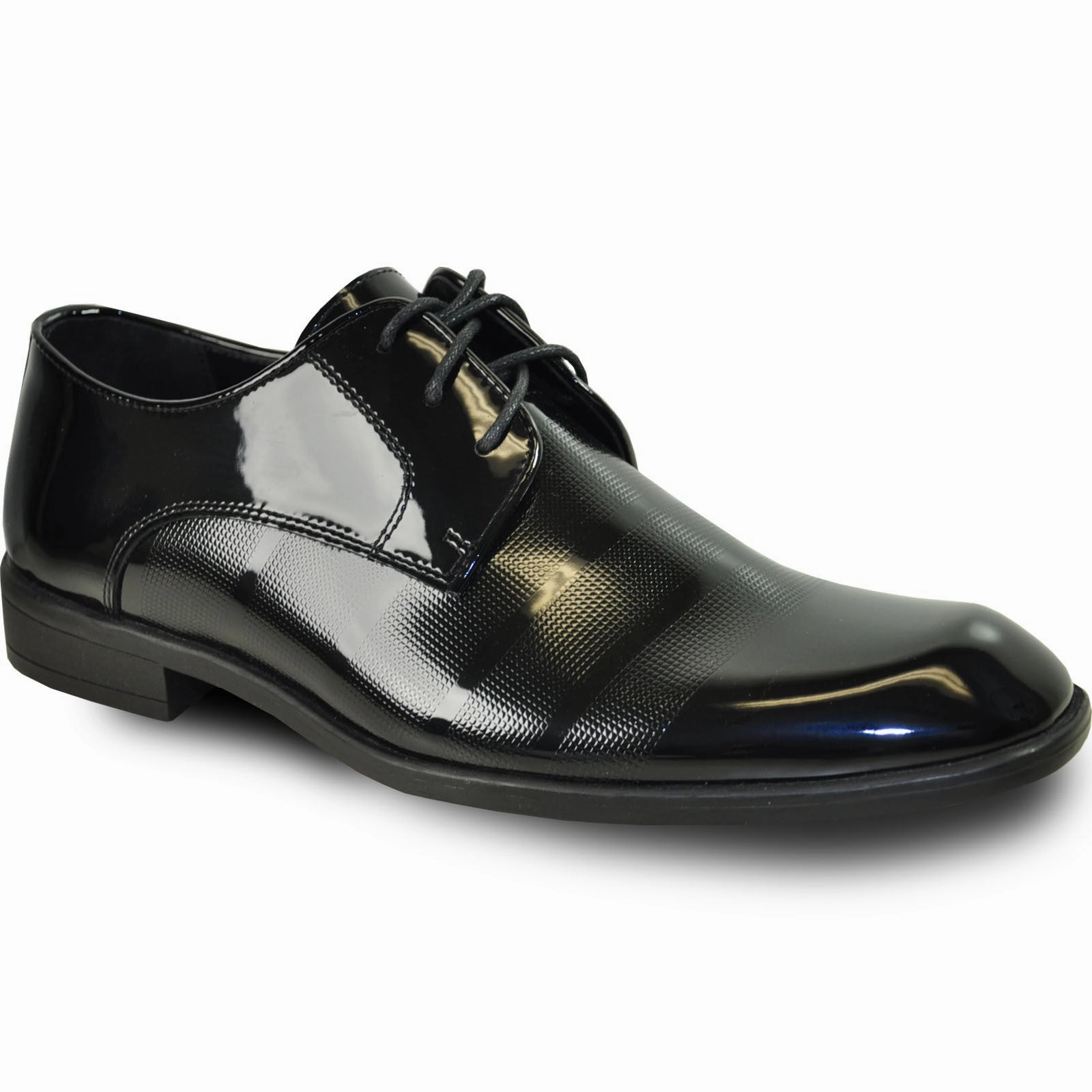 VANGELO Men Dress Shoe ROCKEFELLER Oxford Formal Tuxedo for Prom & Wedding Black Patent - Wide Width Available Derby Vs Oxford Shoes