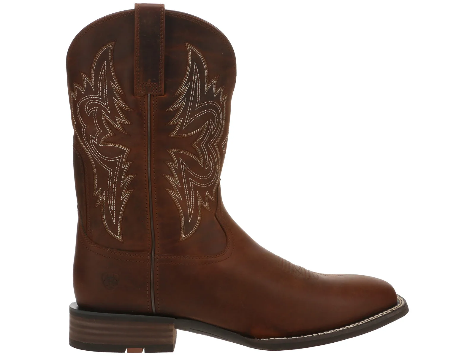 Ariat Western Big Rig Square Toe Cowboy Boot Brown 6 Slip On Work Boots