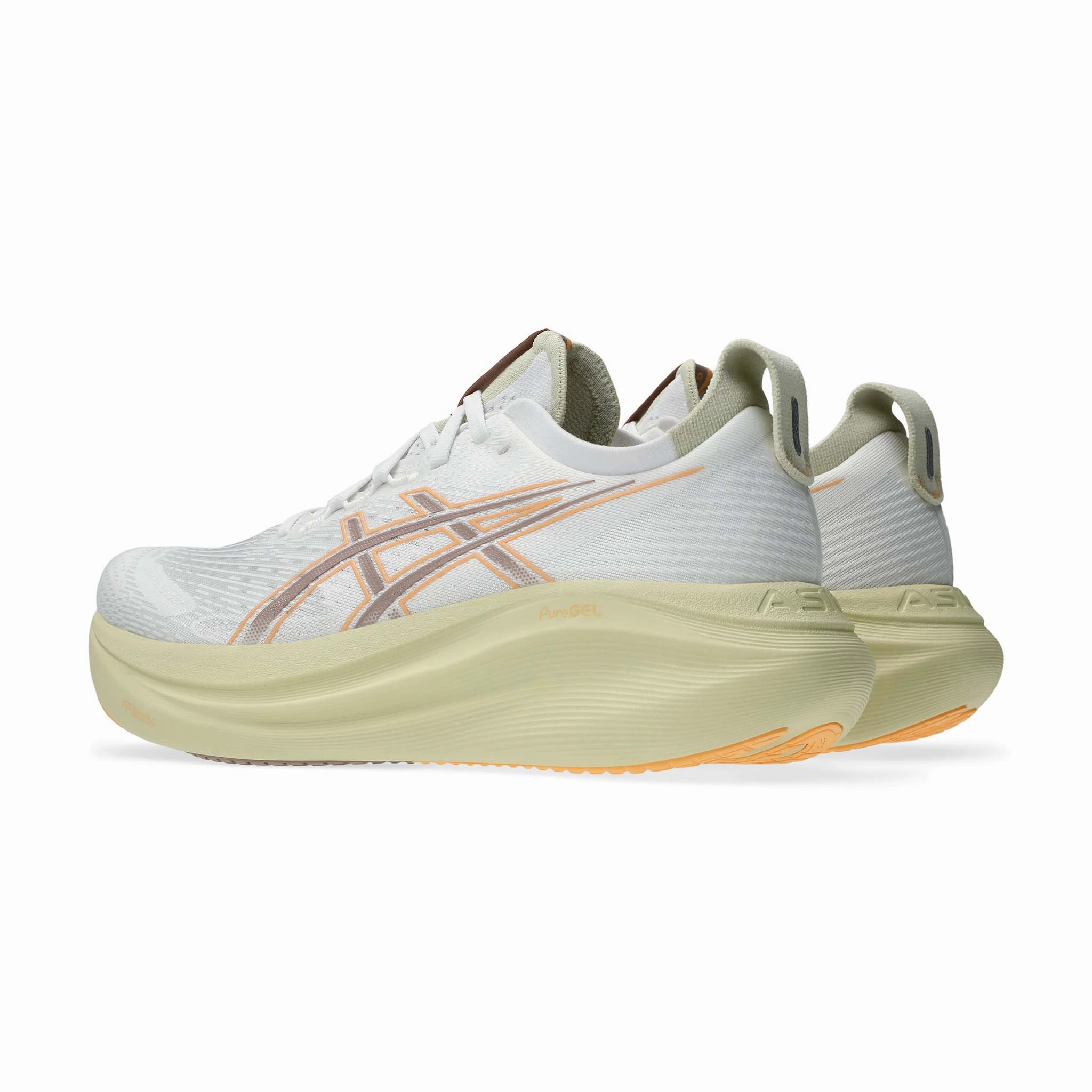 Asics Shoes Wholesale ASICS | Men's Gel-Nimbus 27 Running Shoes - White/Fawn