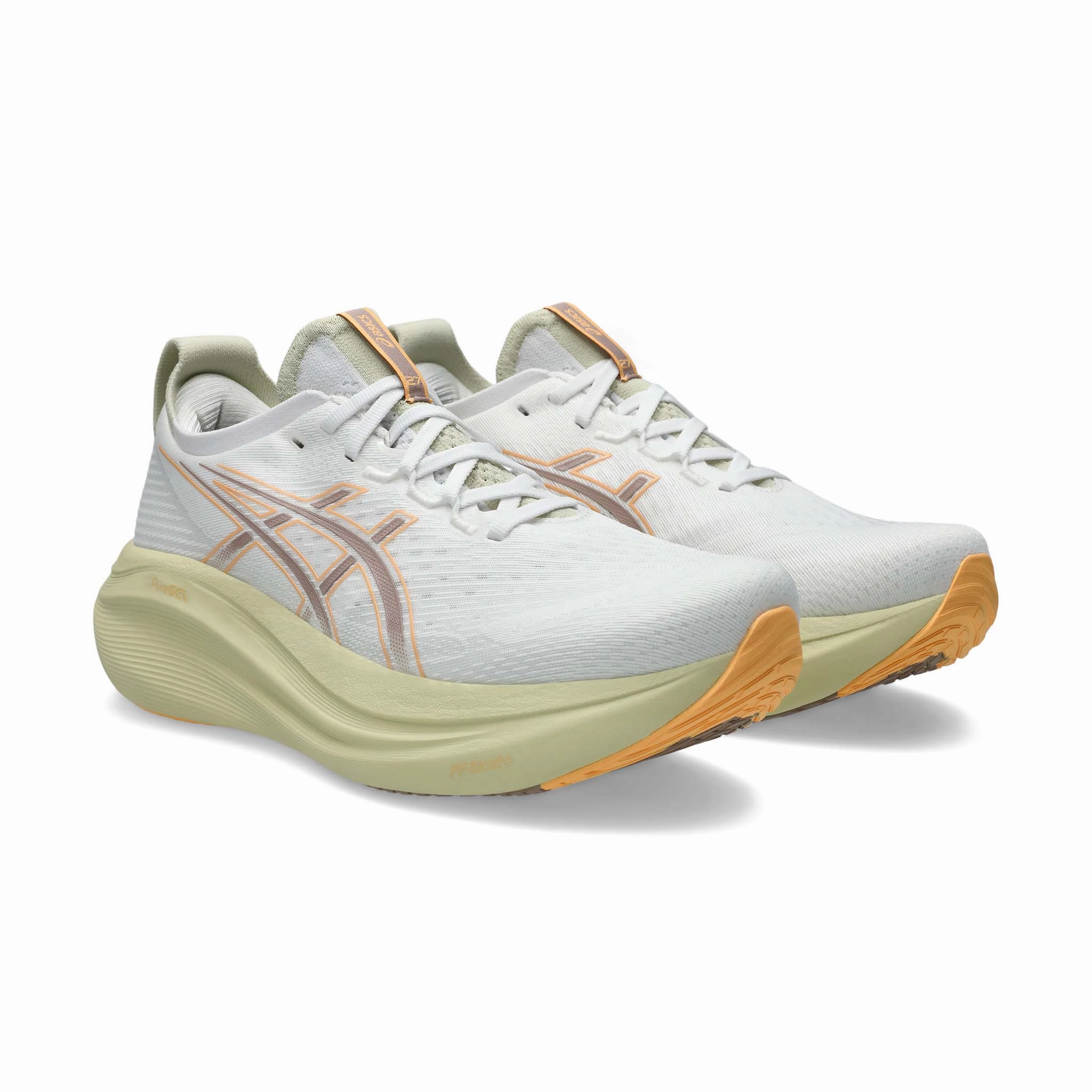 Best Asics Running Shoes For Road ASICS | Men's Gel-Nimbus 27 Running Shoes - White/Fawn