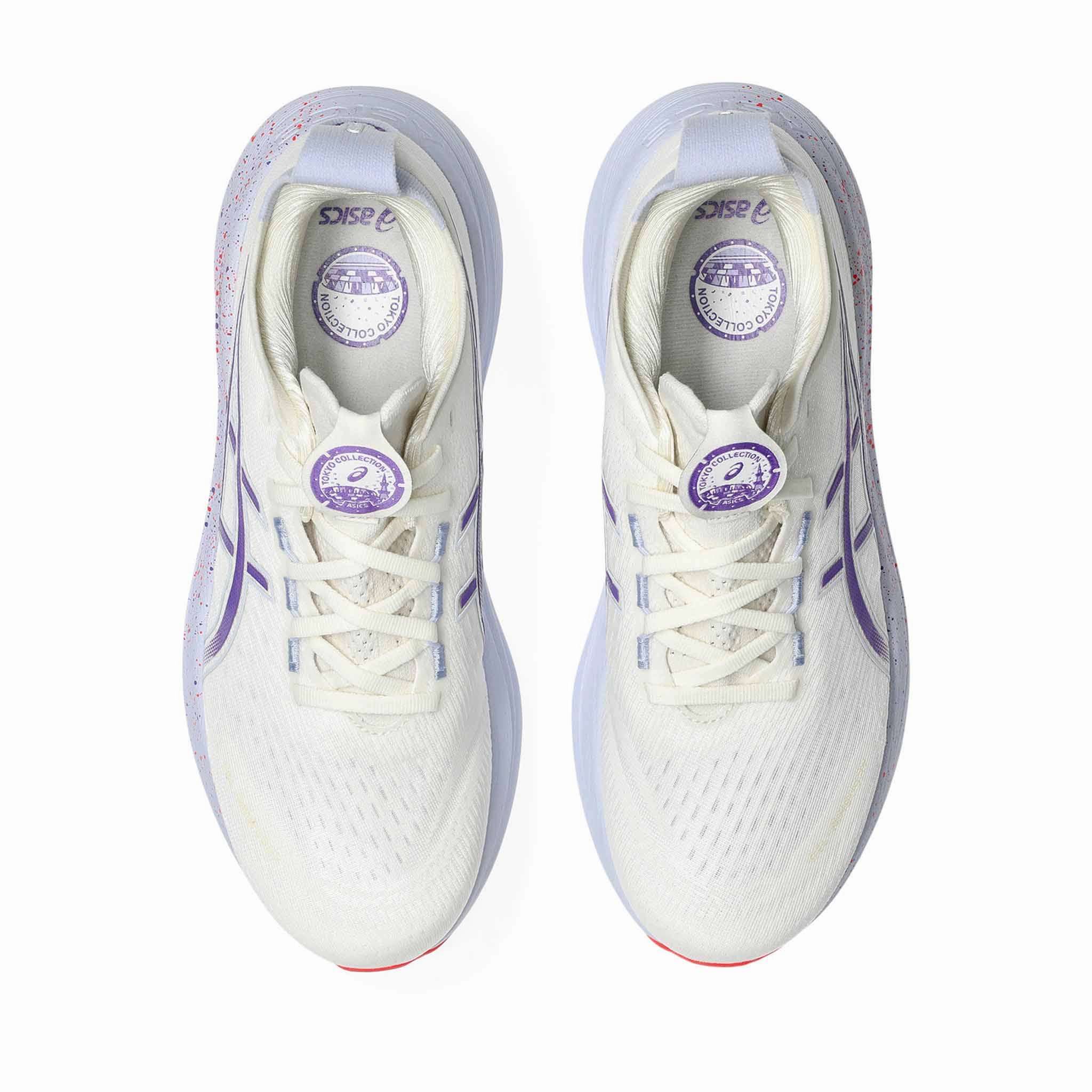 Asics Tiger Unisex Gel-lyte V Sanze Shoes H848n ASICS | Men's Gel-Nimbus 27 Tokyo Running Shoes - Cream/Edo Purple