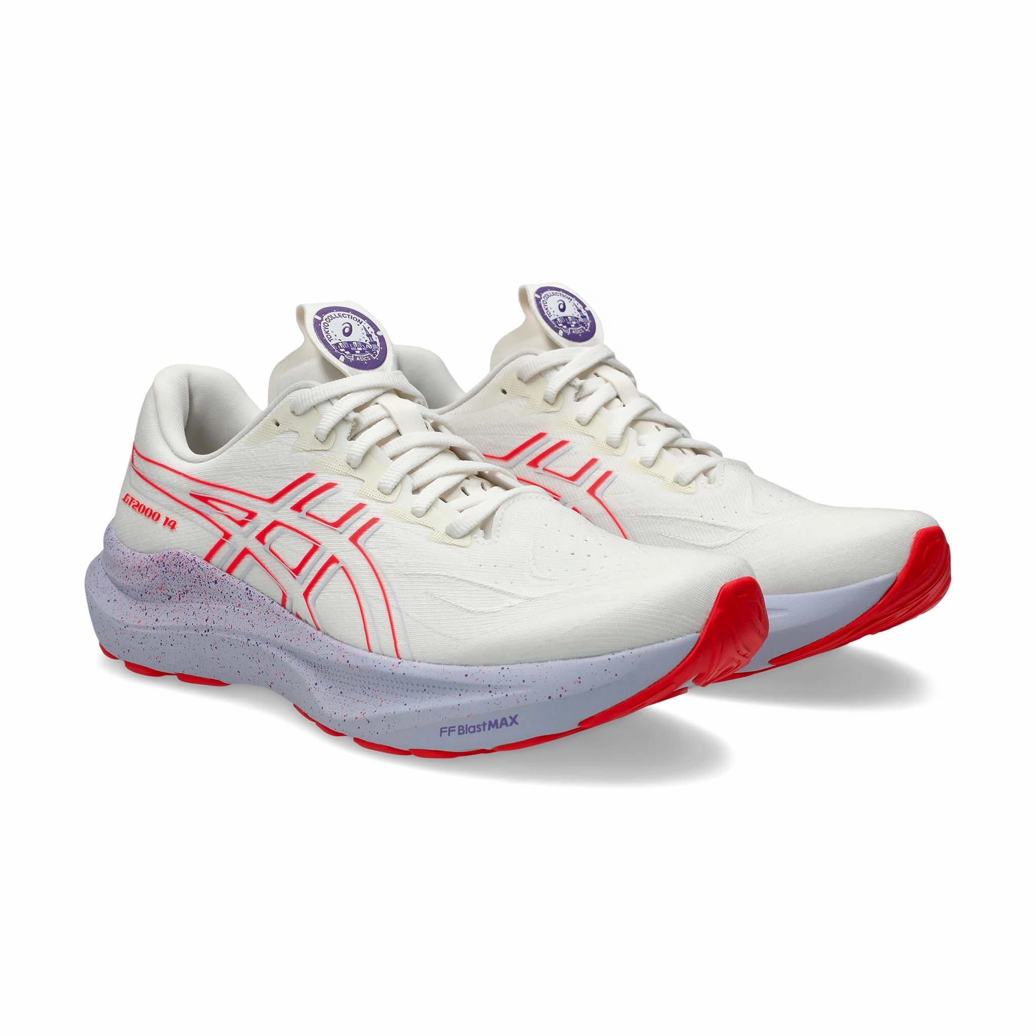 Asics 2160 Running Shoes ASICS | Men's GT-2000 14 Tokyo Running Shoes - Cream/Edo Purple