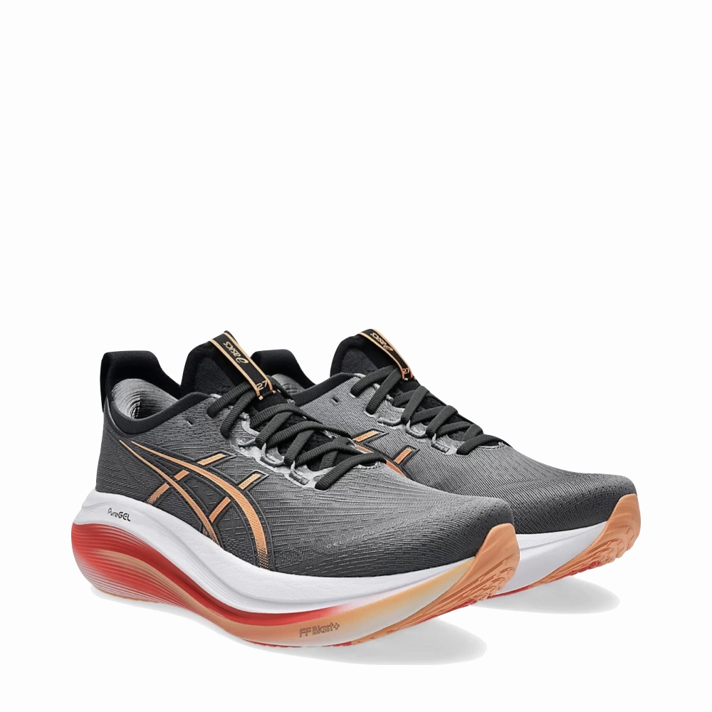 Asics Men's Gel-Nimbus 27 Sneaker in Carbon/Mojave Asics Dragon Shoes
