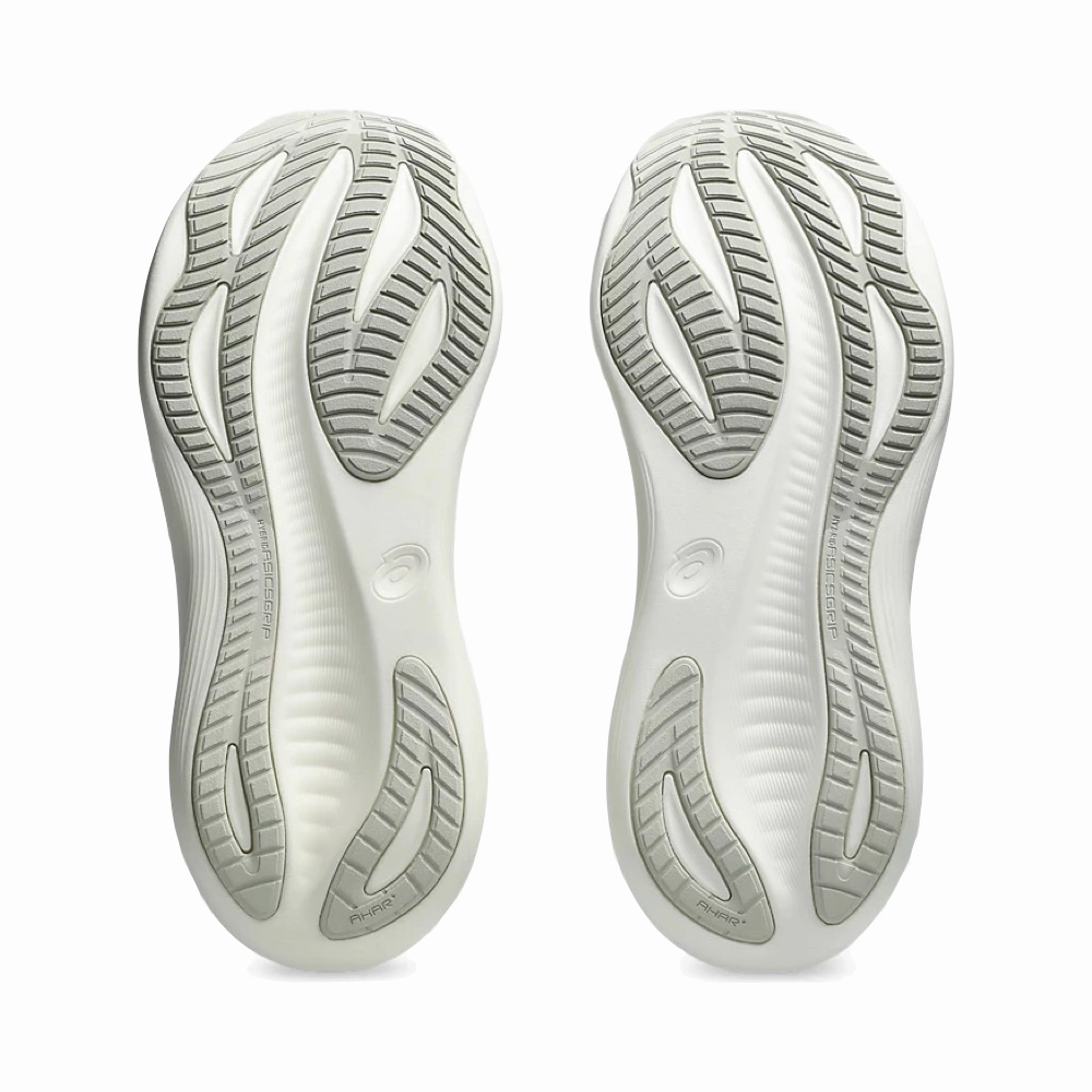 Asics Women's Gel Nimbus 27 Sneaker in Lake Grey/White Sage Asics Running Shoes For Underpronation