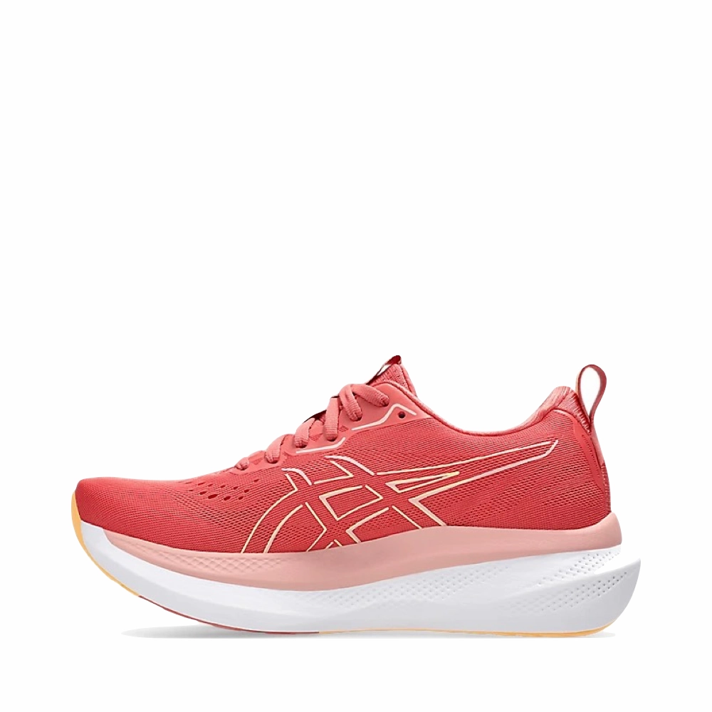 Asics Women's Glideride Max Sneaker in Dark Pink Clay/Orange Glow Best Asics Workout Shoes