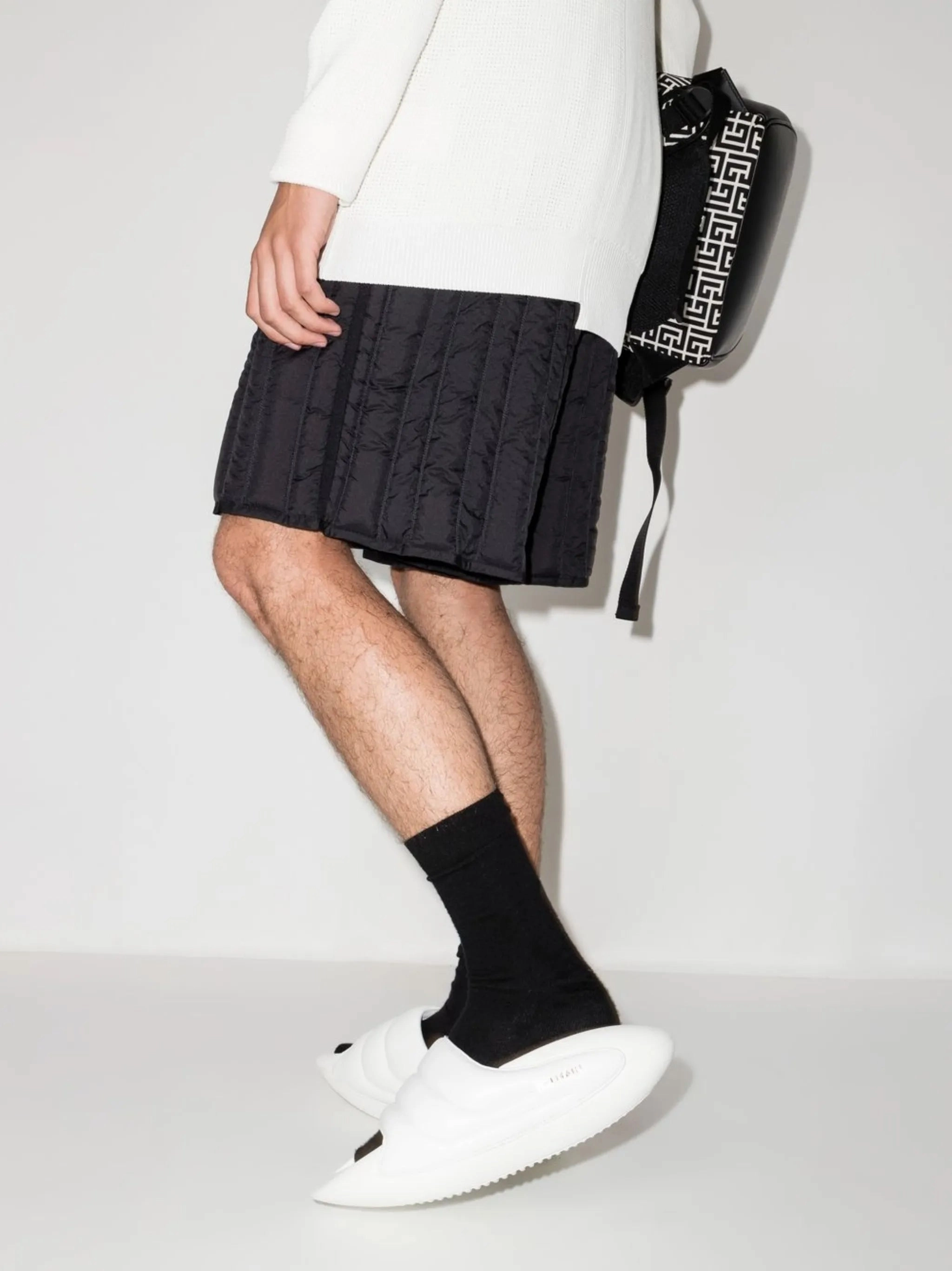 Fluffy Leopard Slippers B-IT quilted leather slides