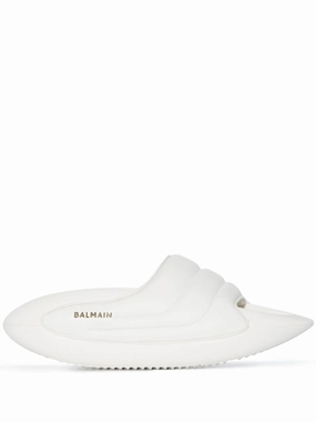 B-IT quilted leather slides Slippers Wolf