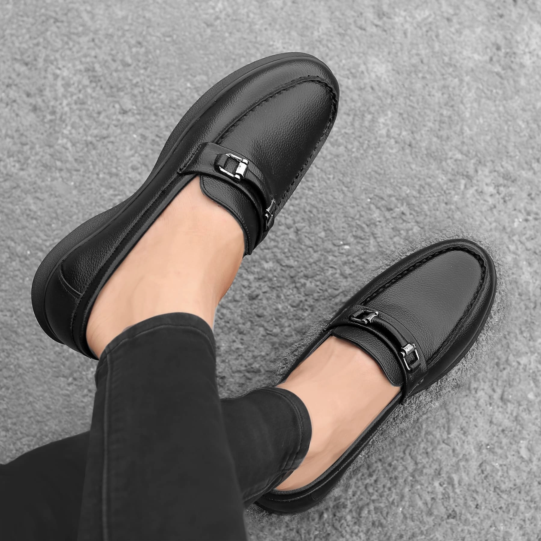 Bacca Bucci LISBON Dress Loafer Moccasins Driving Shoes for Men Navy Suede Loafers